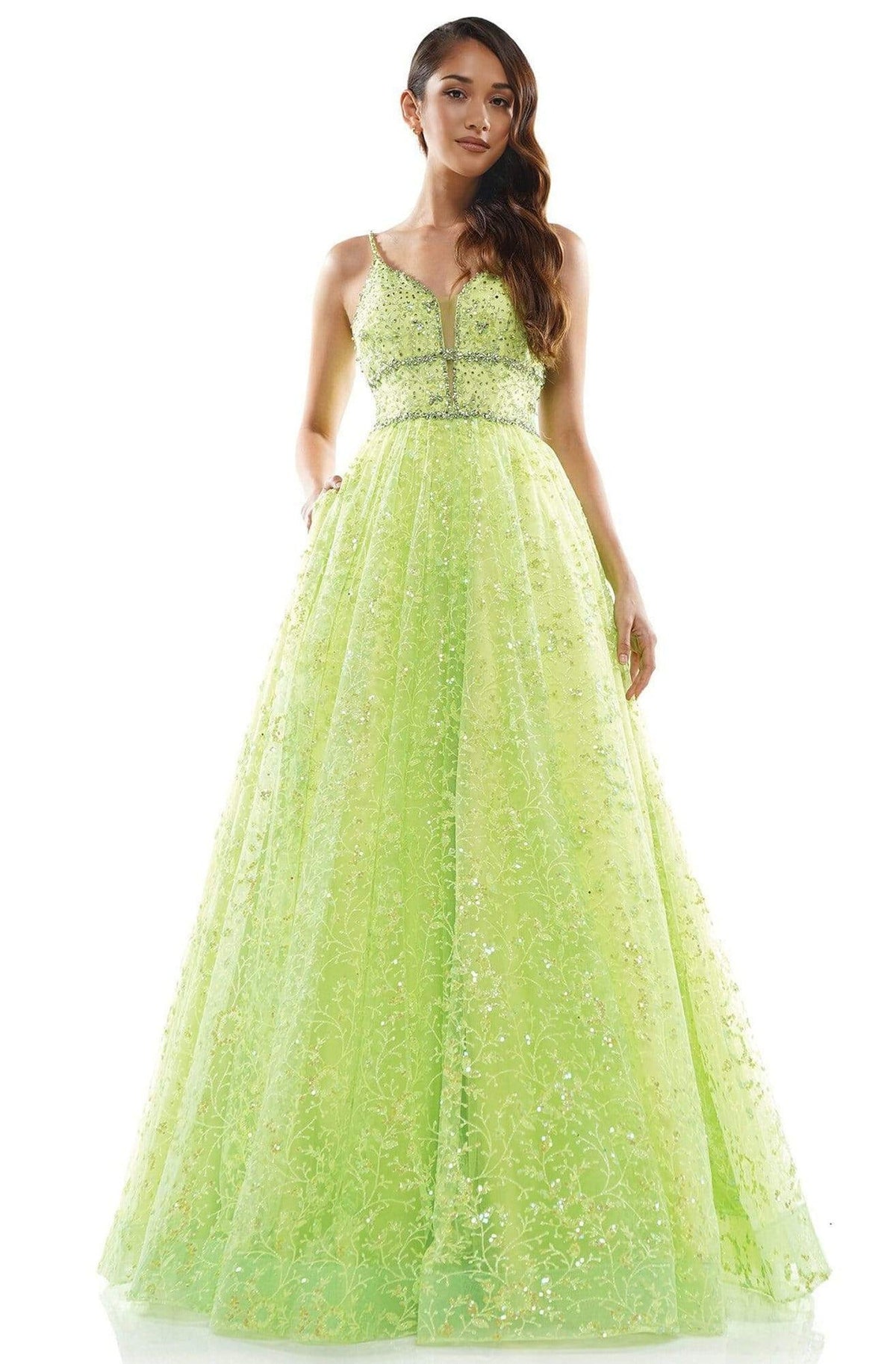 Colors Dress - 2288 Embellished Sweetheart Long Dress