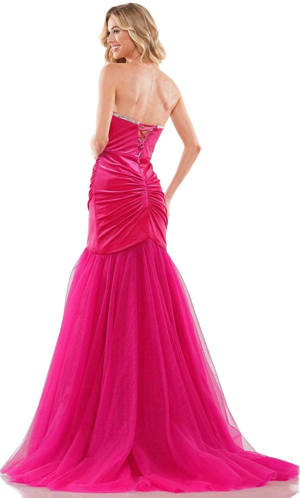 Colors Dress 2886 - Strapless Ruched Prom Gown