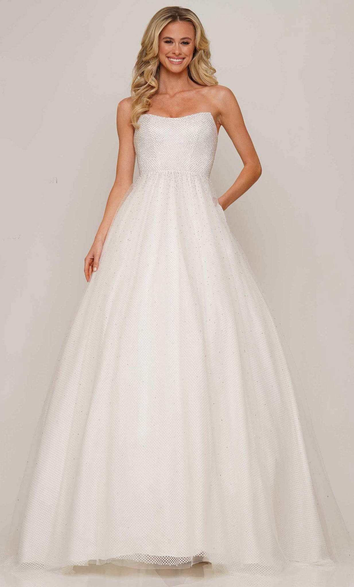 Colors Dress 2939 - Strapless Scooped Sparkling Gown - view 4
