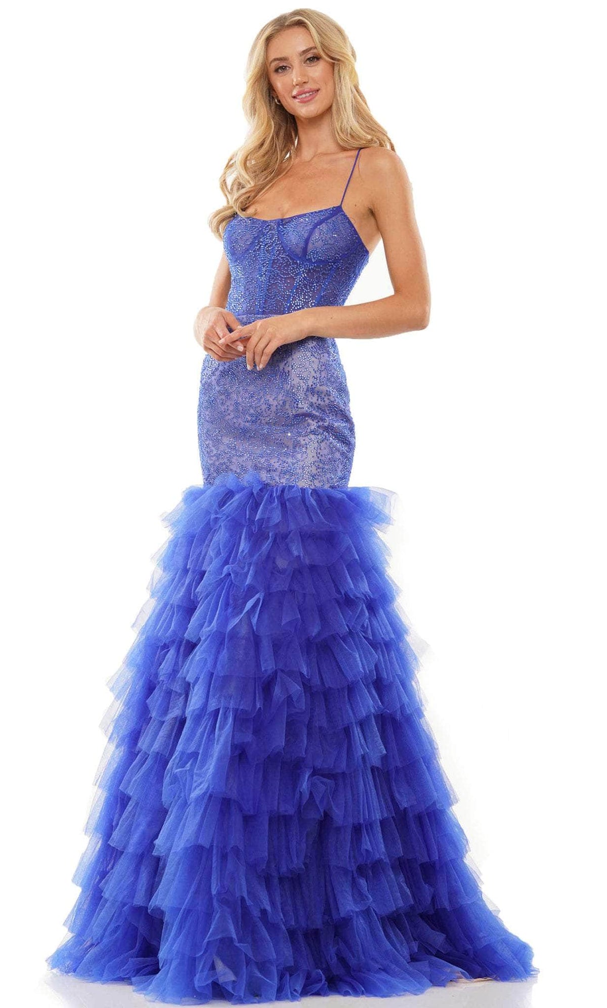 Colors Dress 2965 - Frilled Mermaid Prom Gown