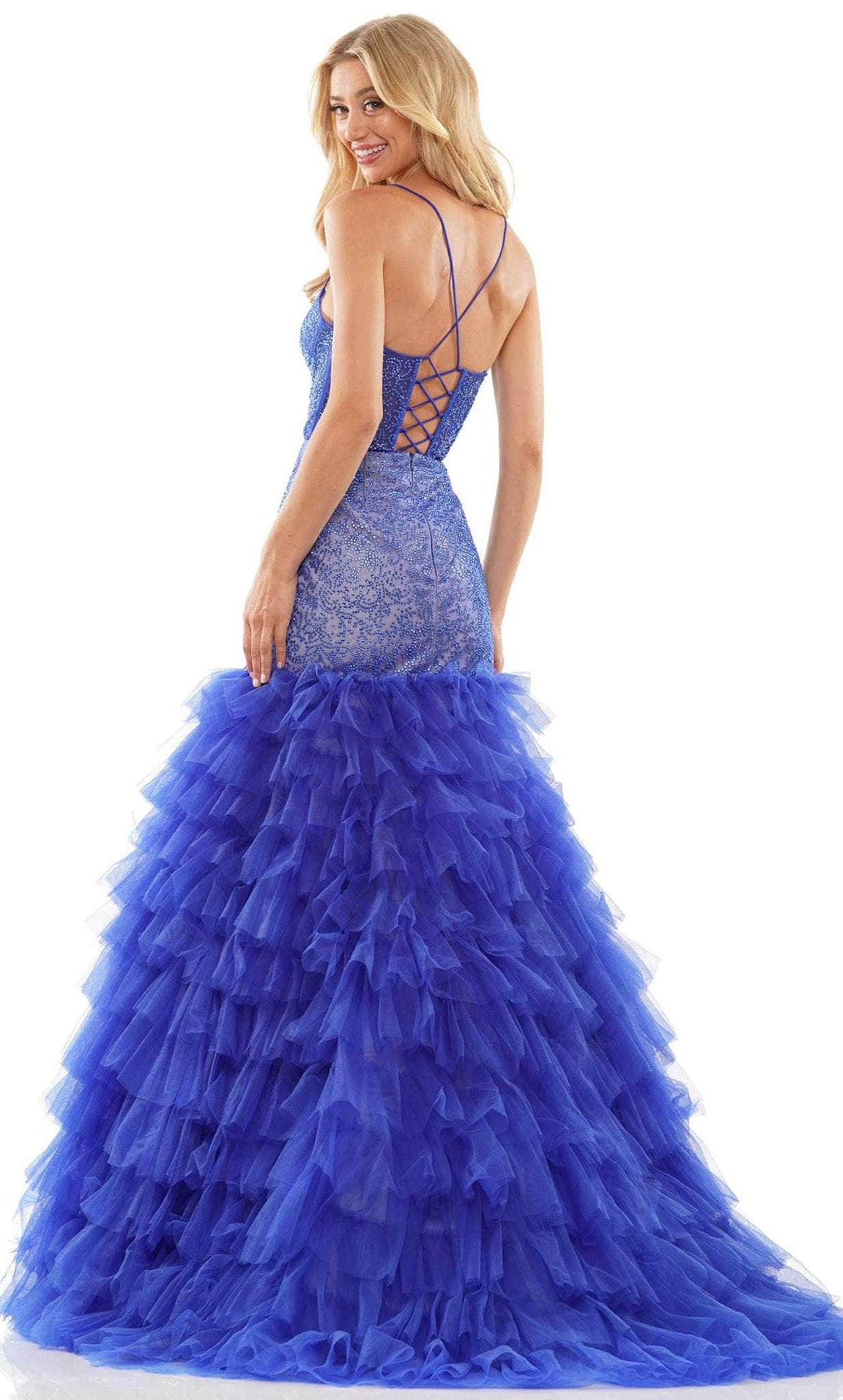 Colors Dress 2965 - Frilled Mermaid Prom Gown