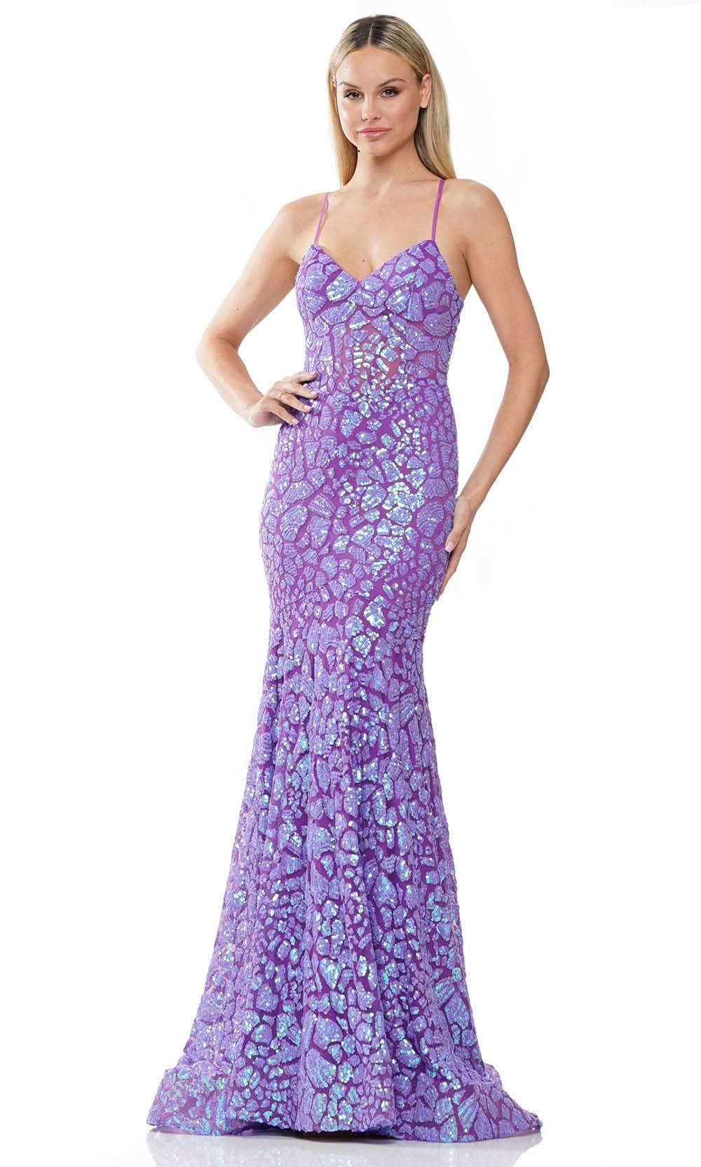 Colors Dress 3113 - Sequin Mermaid Prom Gown