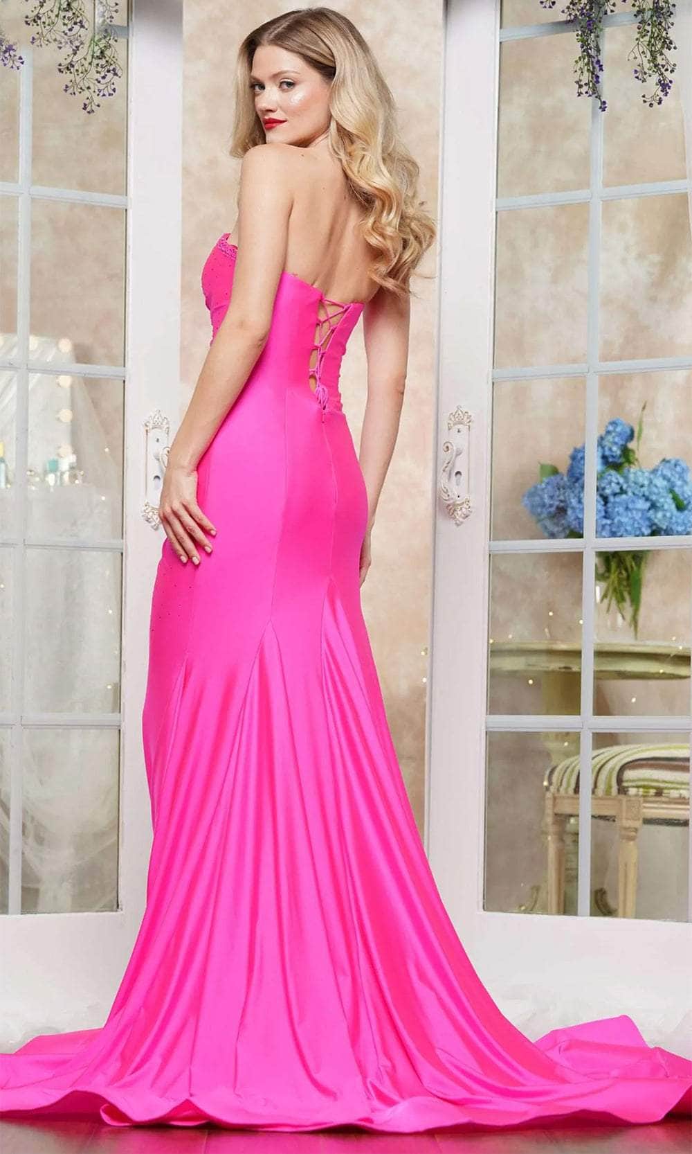 Colors Dress 3407 - Beaded One Shoulder Prom Dress