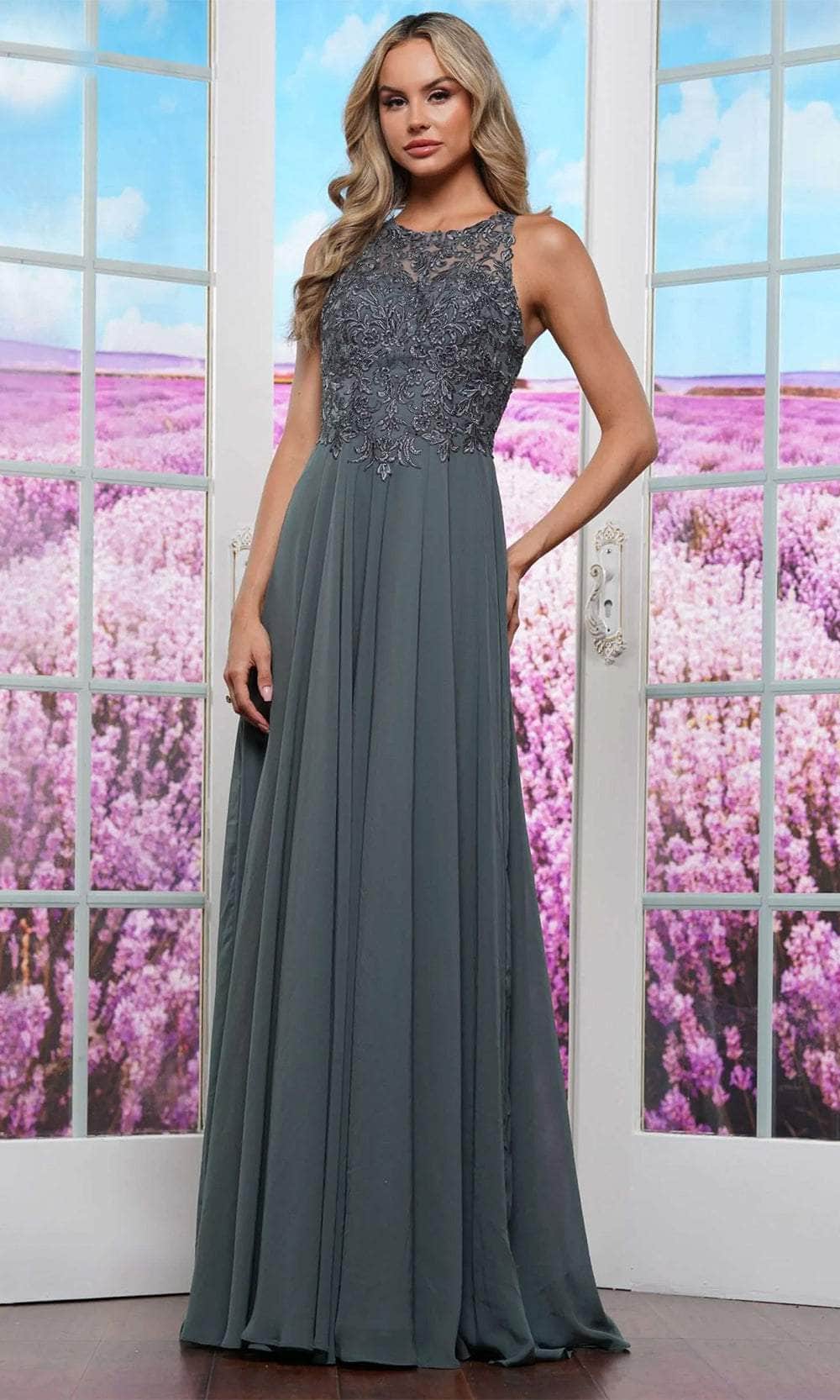 Colors Dress 3440 - Sleeveless Applique Prom Dress - view 4