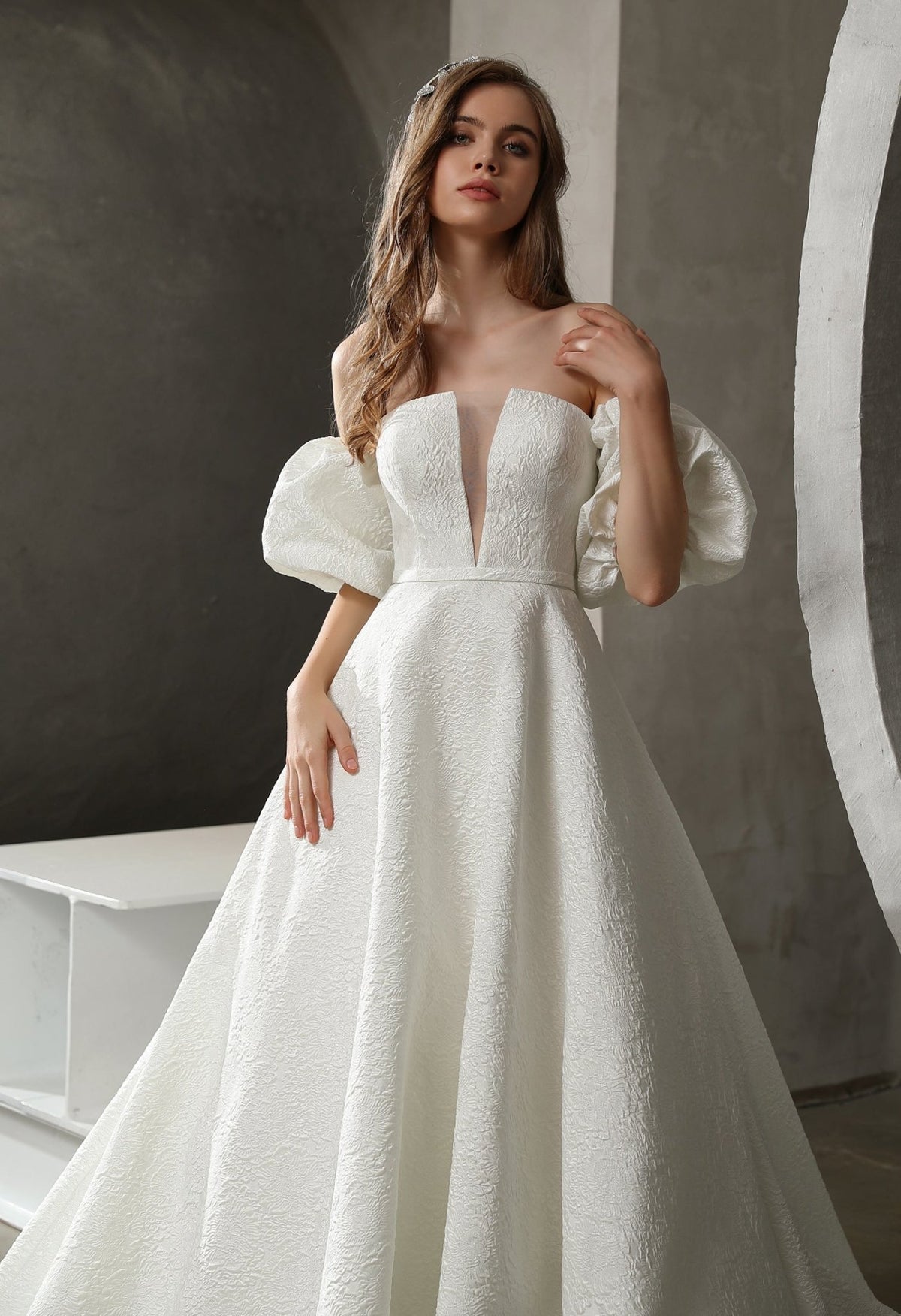 Farrah Couture HW3024 Strapless Full-Skirt Wedding Dress - Silhouette Dresses