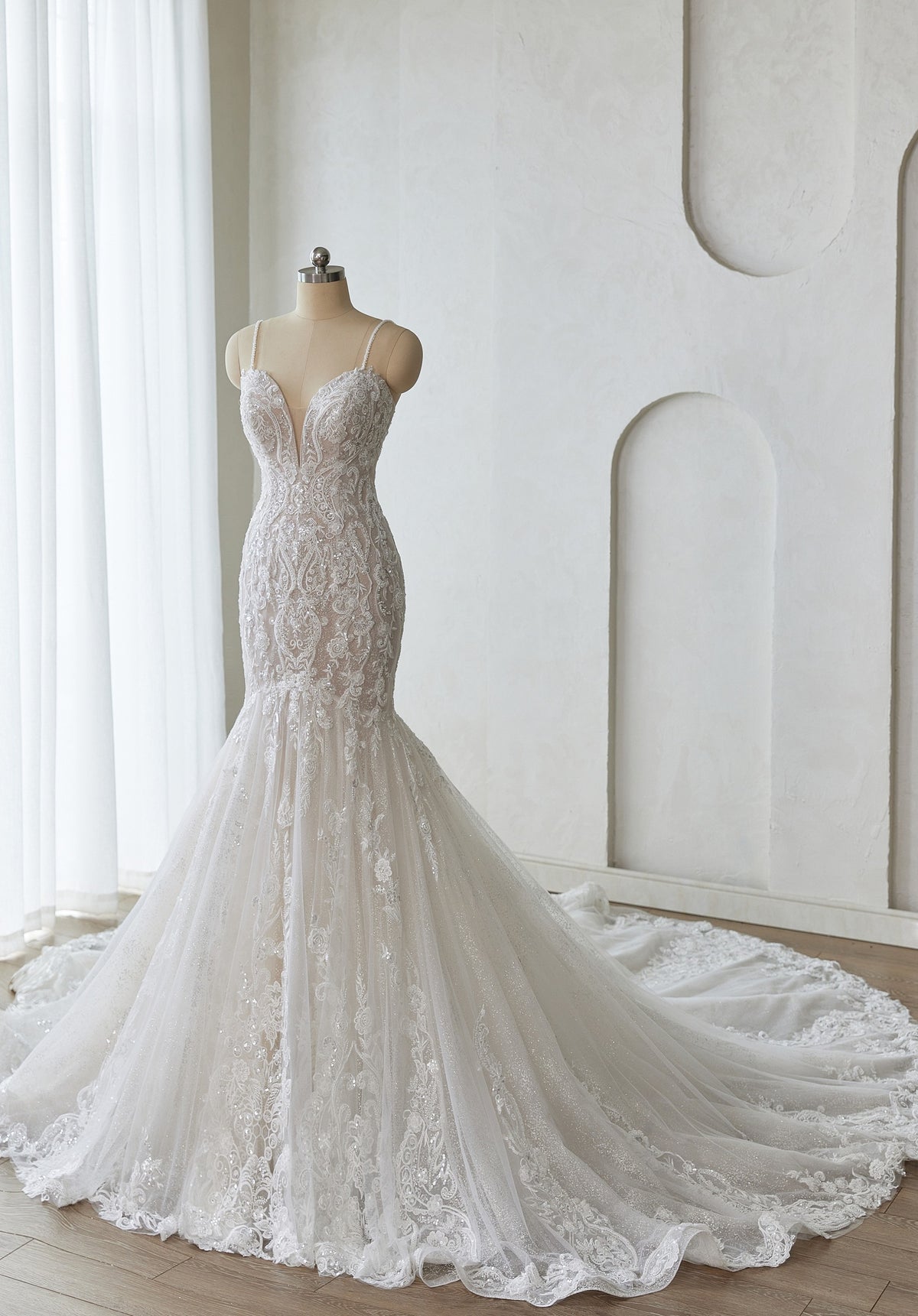Farrah Couture HW3628 strapless lace mermaid wedding dress - view 2