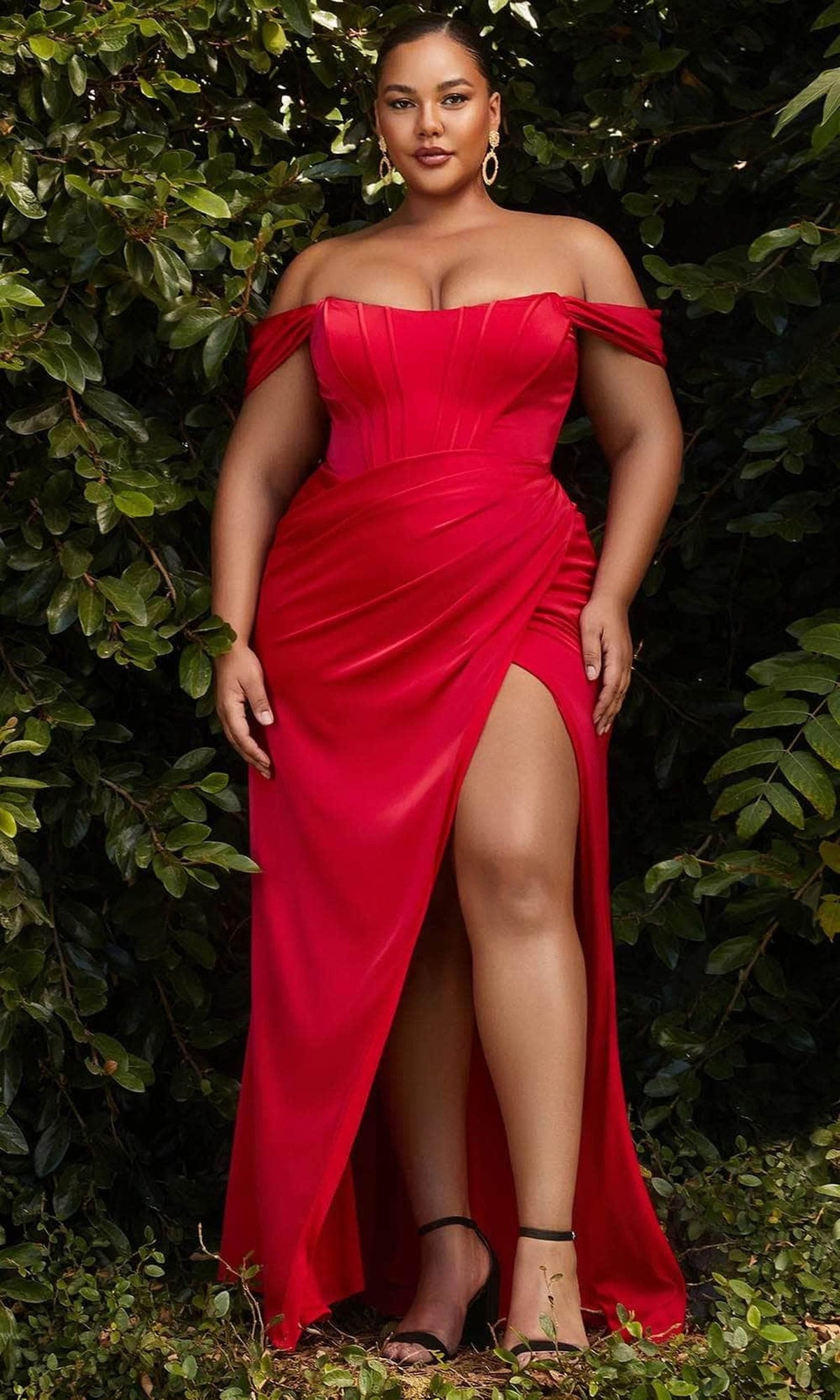 Ladivine 7484C - High Slit Long Gown