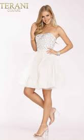 Terani Couture 231P0590 - Strapless Tulle A-Line Cocktail Dress - designer cocktail dress at Silhouette Dresses
