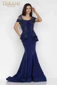 Terani Couture - 2111M5262 Short Sleeve Long Mother of the Bride Gown