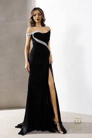Terani Couture 251E4220 - Beaded Accent Off Shoulder Evening Gown