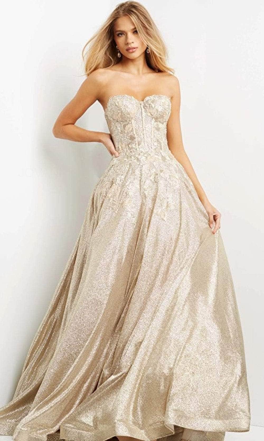Jovani 07497 - Strapless Sweetheart Neck Evening Gown - designer prom dress at Silhouette Dresses