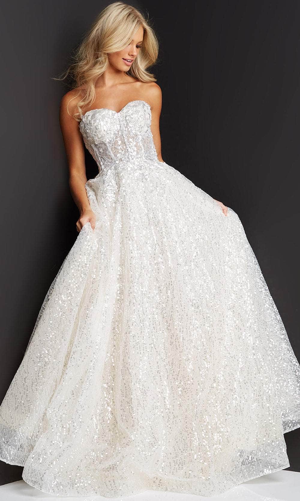 Jovani 08417 - Strapless Corset Prom Dress - designer prom dress at Silhouette Dresses