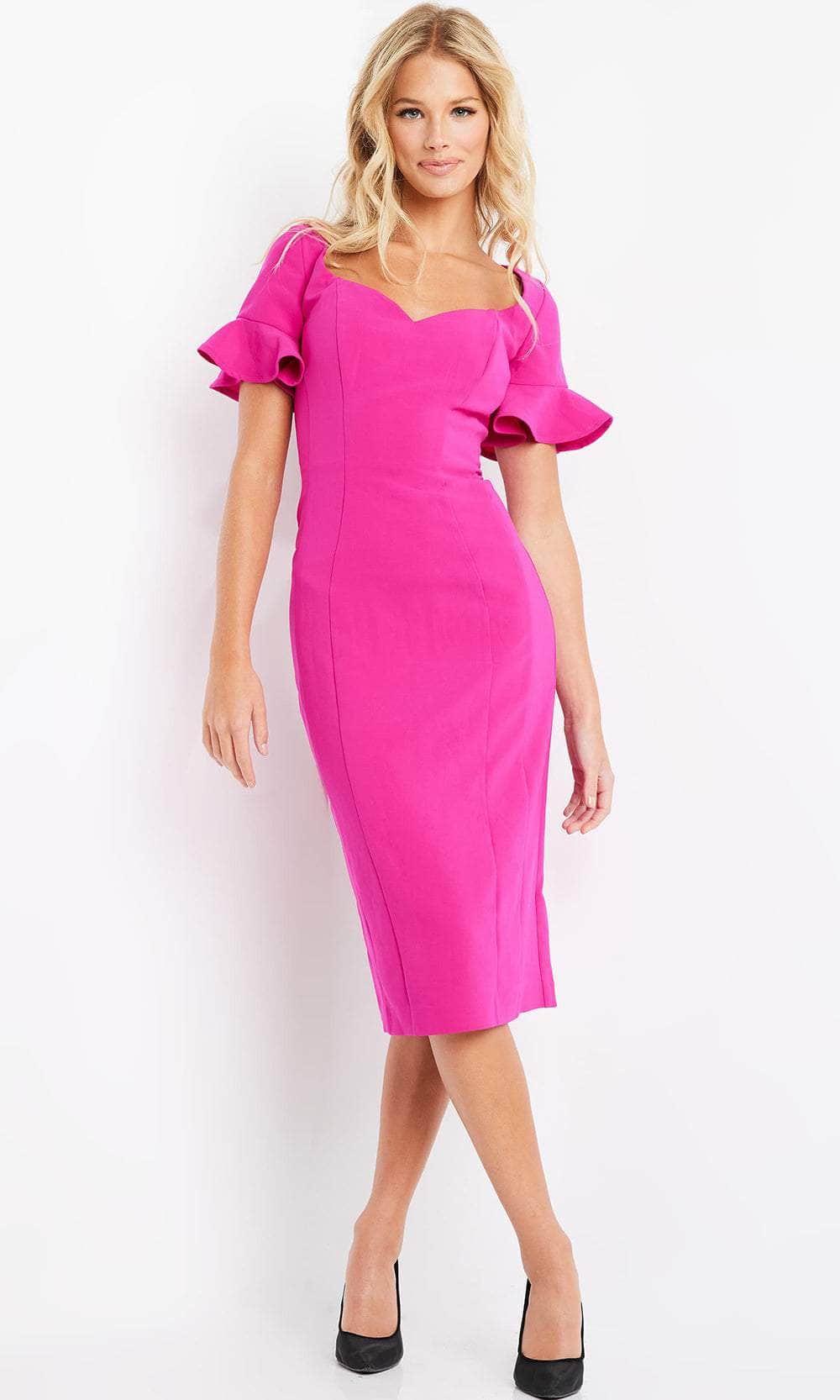 Jovani 09059 - Short Sleeve Sweetheart Formal Dress - detail view