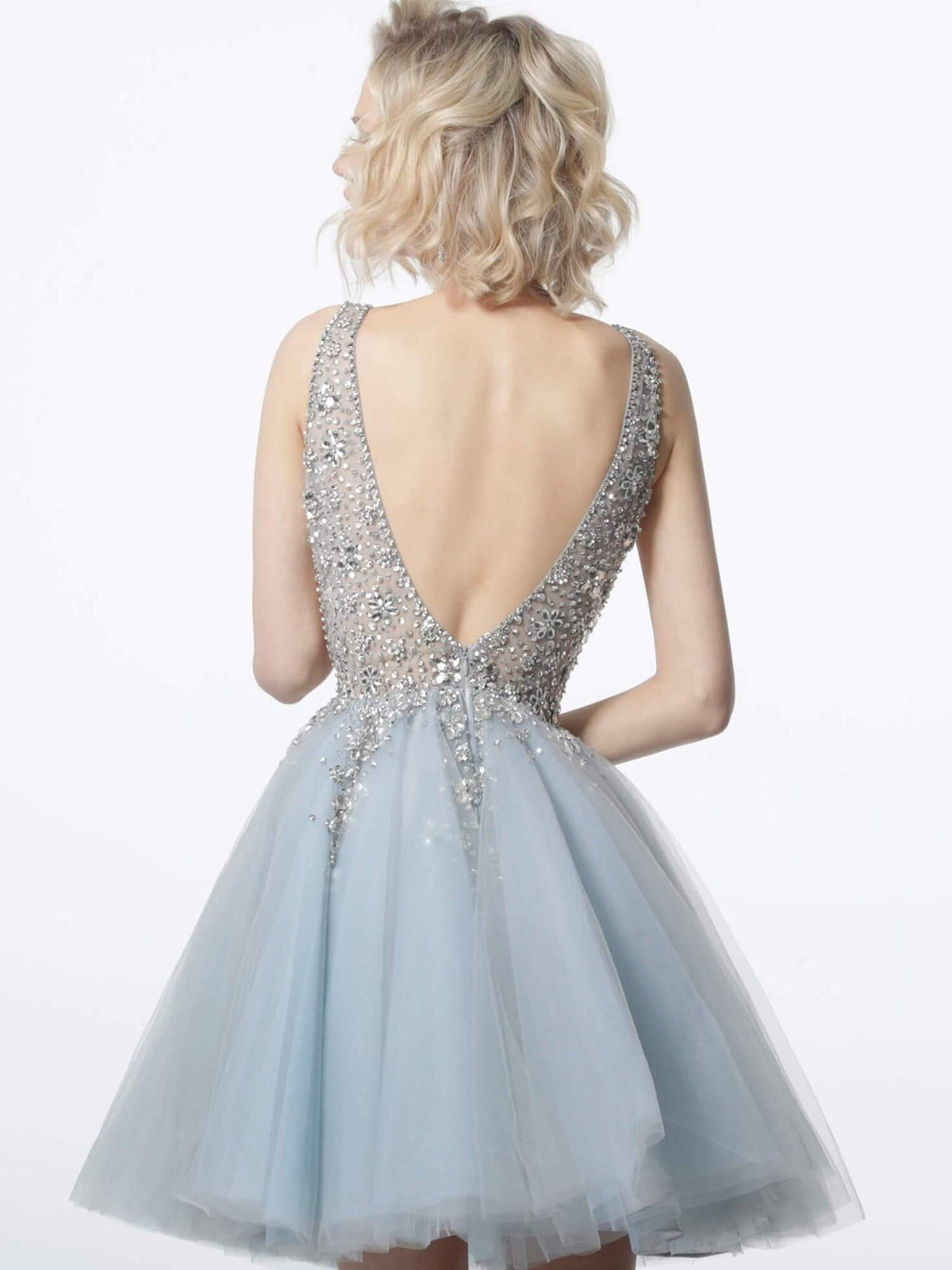 Jovani - 1774 Embellished Bodice Sleeveless Cocktail Dress - view 6