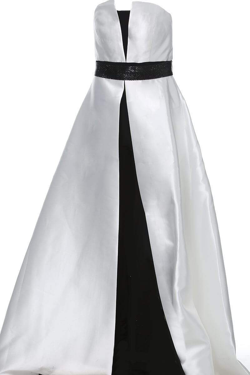 Jovani - 1799 Strapless Mikado Overlay Jumpsuit - view 4