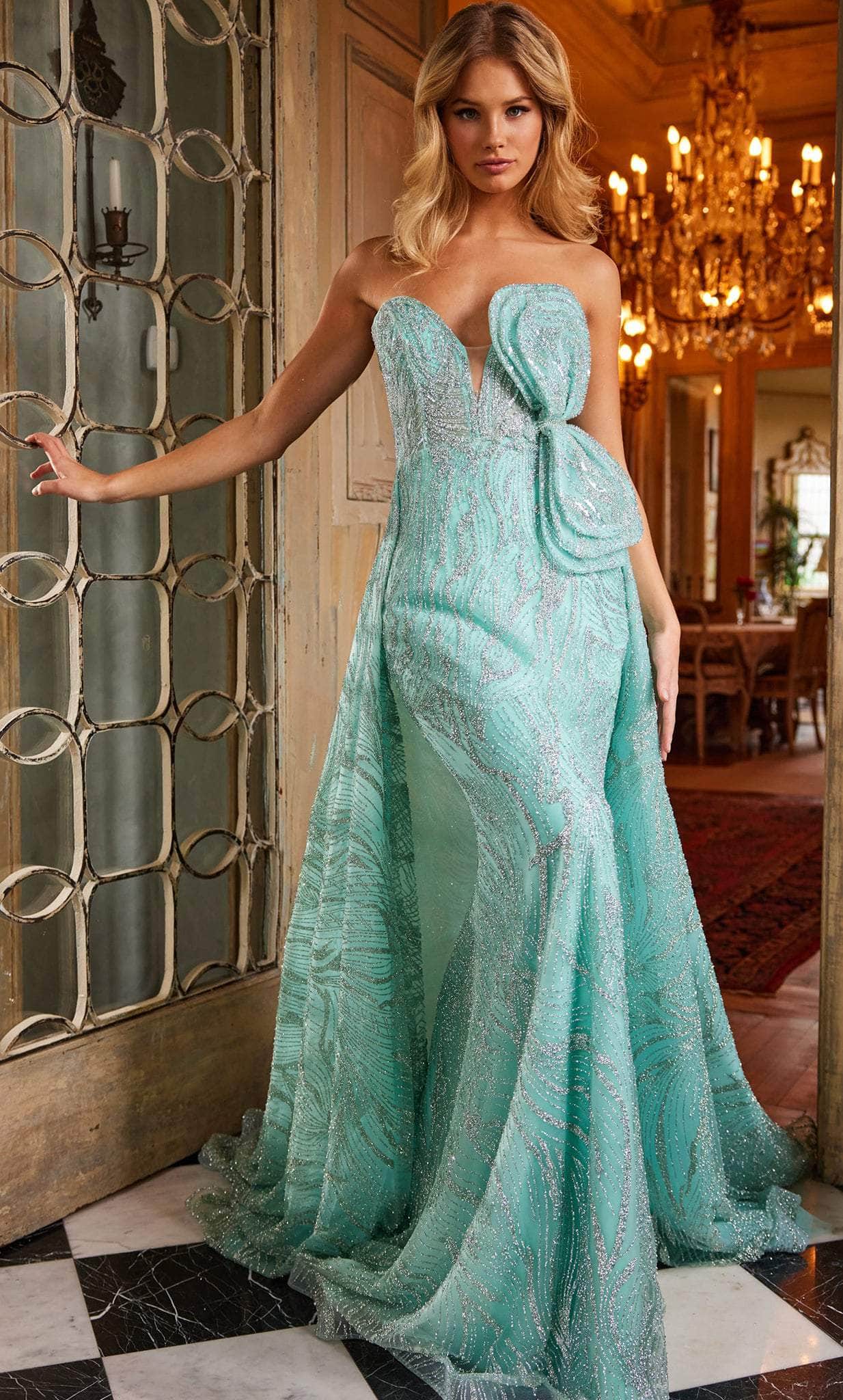 Jovani 23361 - Plunging Sweetheart Beaded Prom Dress - designer evening gown at Silhouette Dresses