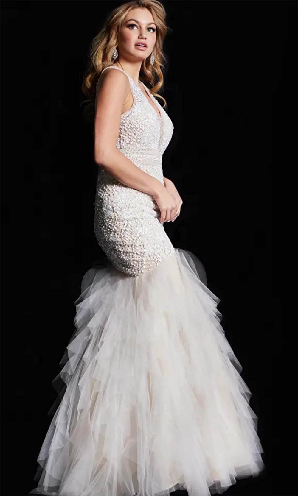 Jovani 25854 - Sleeveless Mermaid Prom Dress - back view