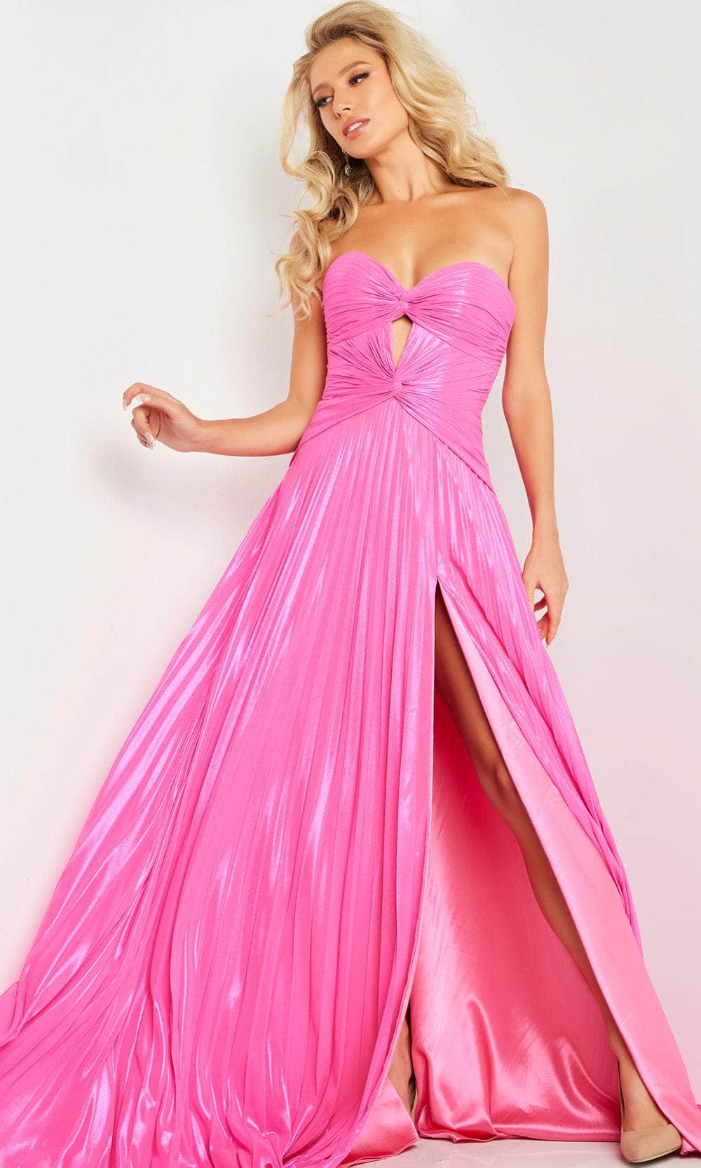 Jovani 36461 - Metallic Pleated Prom Dress - designer prom dress at Silhouette Dresses