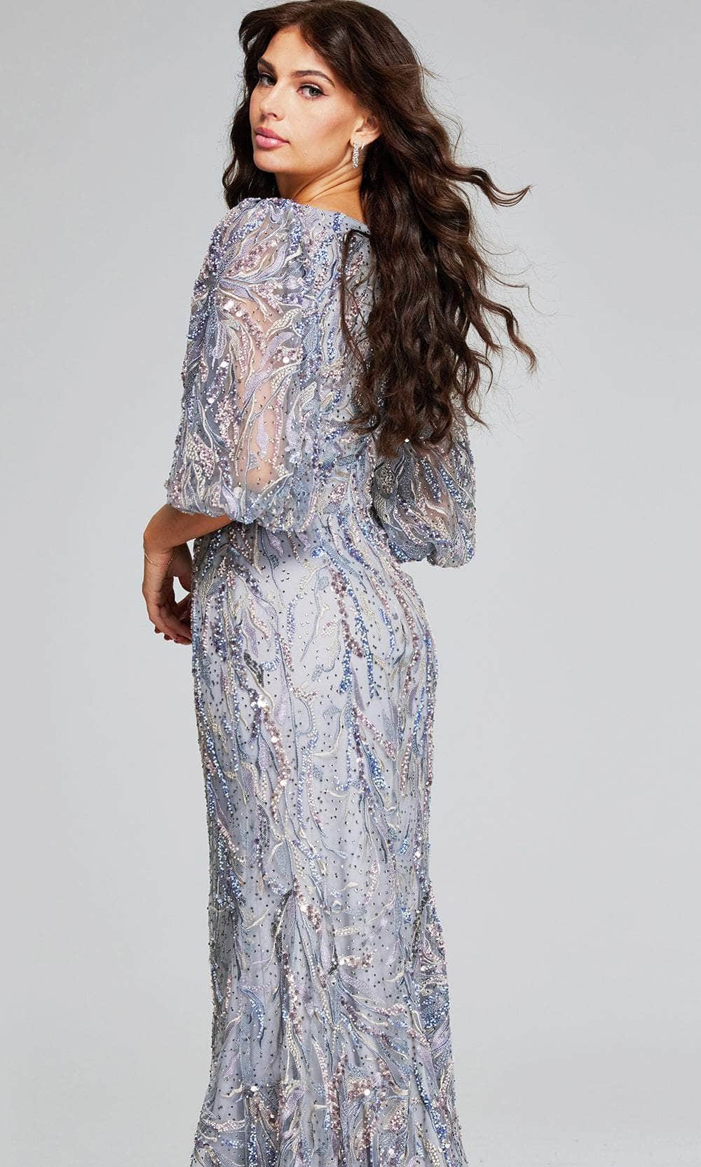 Jovani 38110 - Square Neck Embellished Evening Gown - detail view