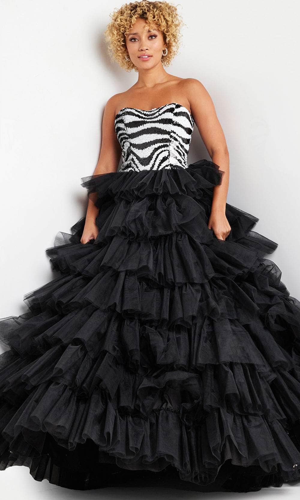 Jovani 38360 - Strapless Sequin Ballgown - designer ball gown at Silhouette Dresses