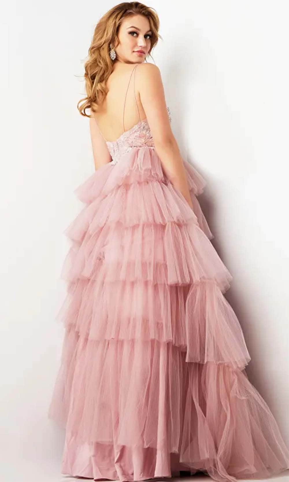 Jovani 38577 - Sleeveless Embellished Bodice Prom Gown - back view