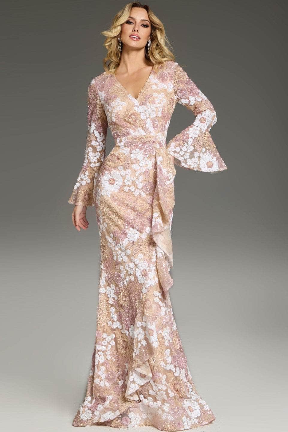 Jovani 39118 - Floral Embroidered Prom Dress - designer formal gown at Silhouette Dresses