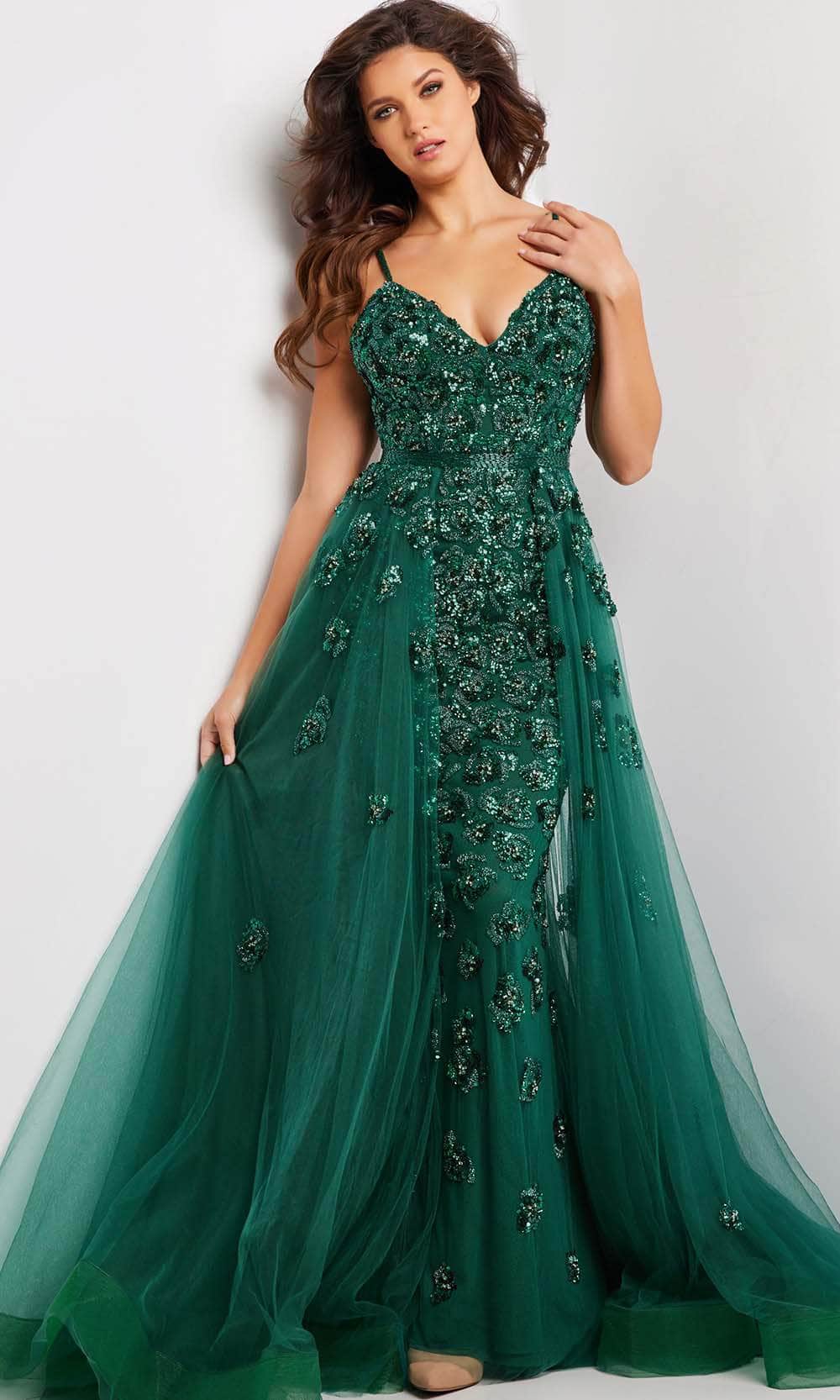 Jovani 39434 - Sequin Embellished Prom Gown - back view