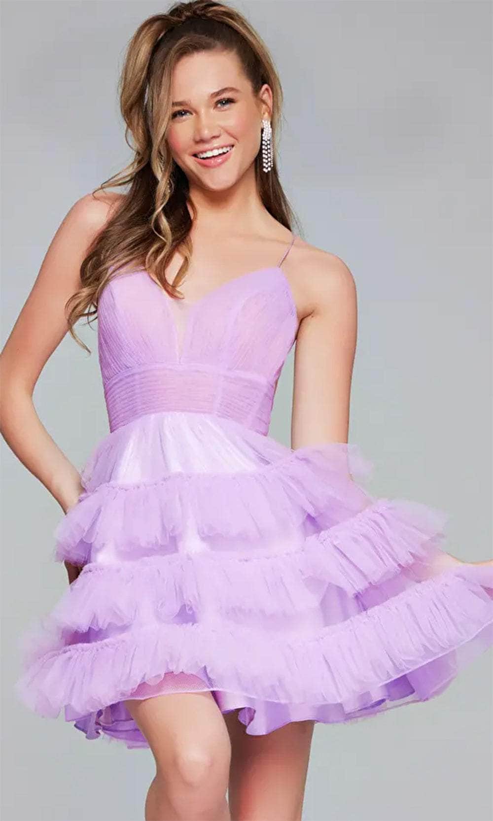 Jovani 39656 - Backless A-Line Cocktail Dress - detail view
