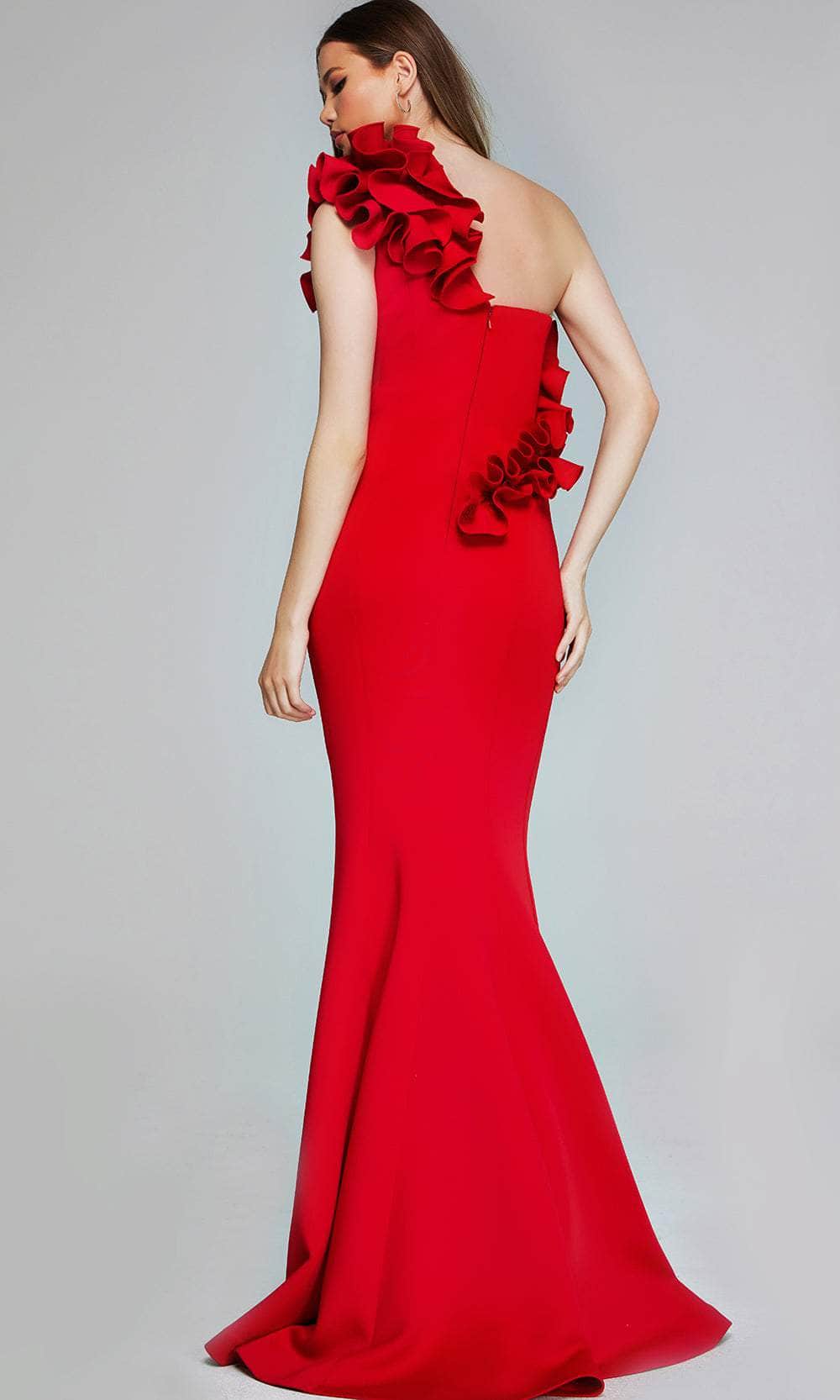 Jovani 39751 - Floral Applique Evening Gown - back view