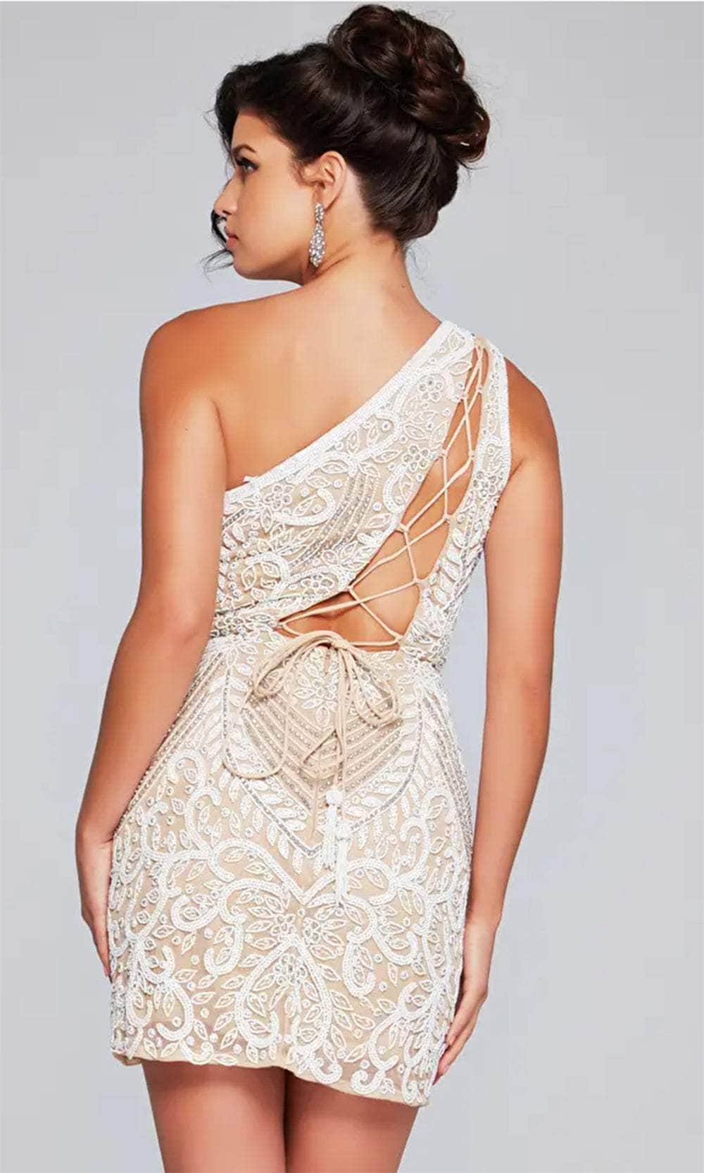 Jovani 39896 - Lace Detailed Cocktail Dress - view 5