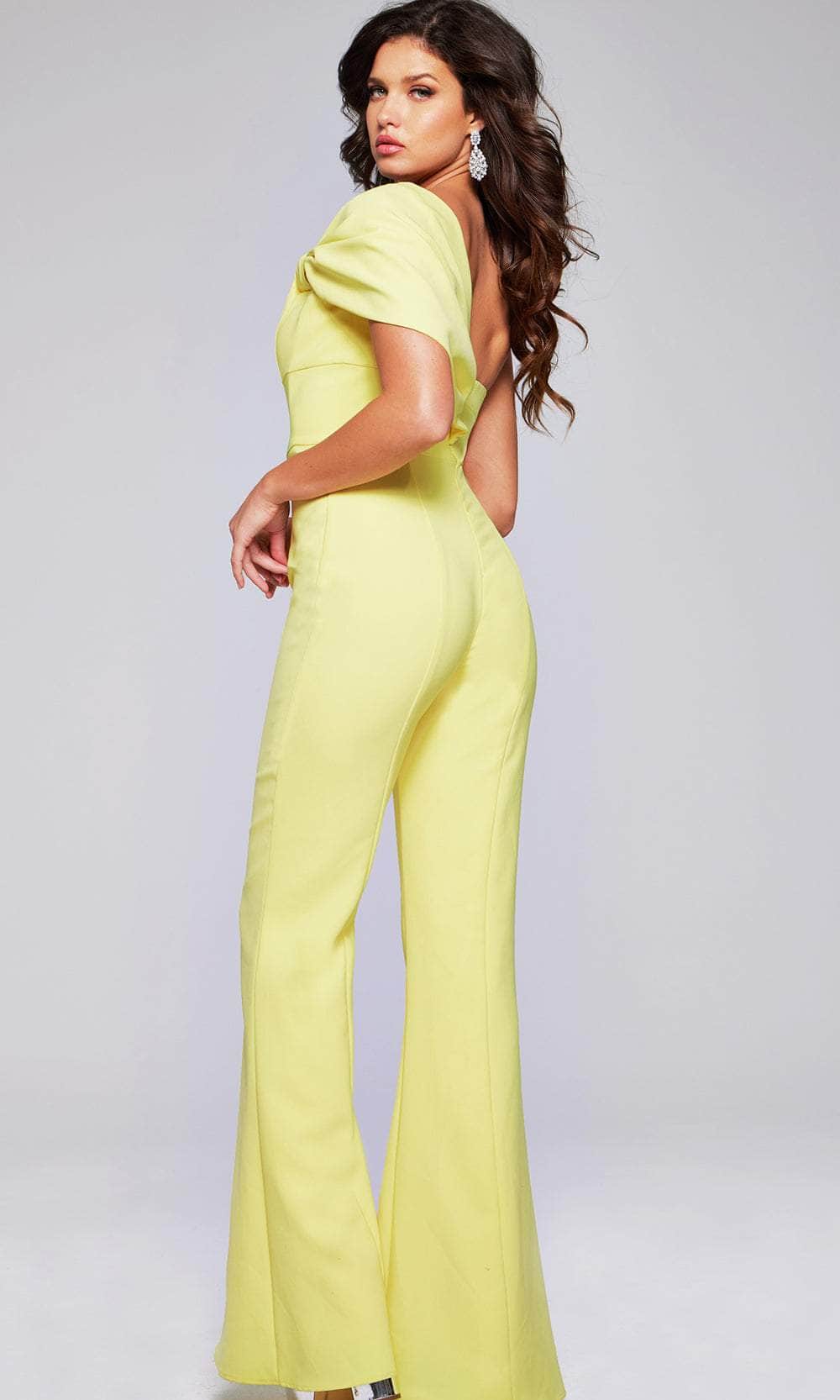 Jovani 39961 - One-Shoulder Fitted Jumpsuit - detail view