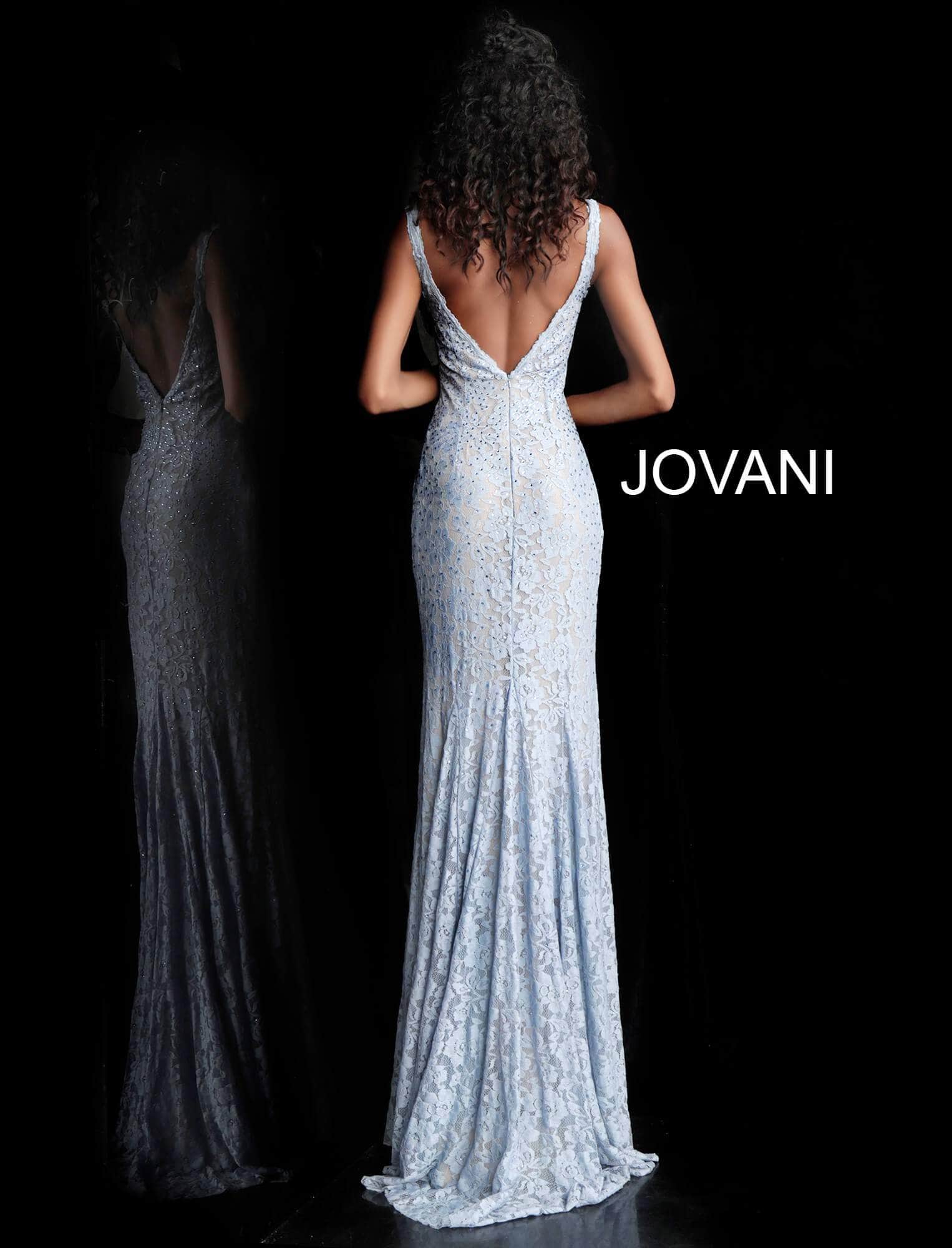 Jovani - Fitted Lace Prom Dress 48994 - view 11