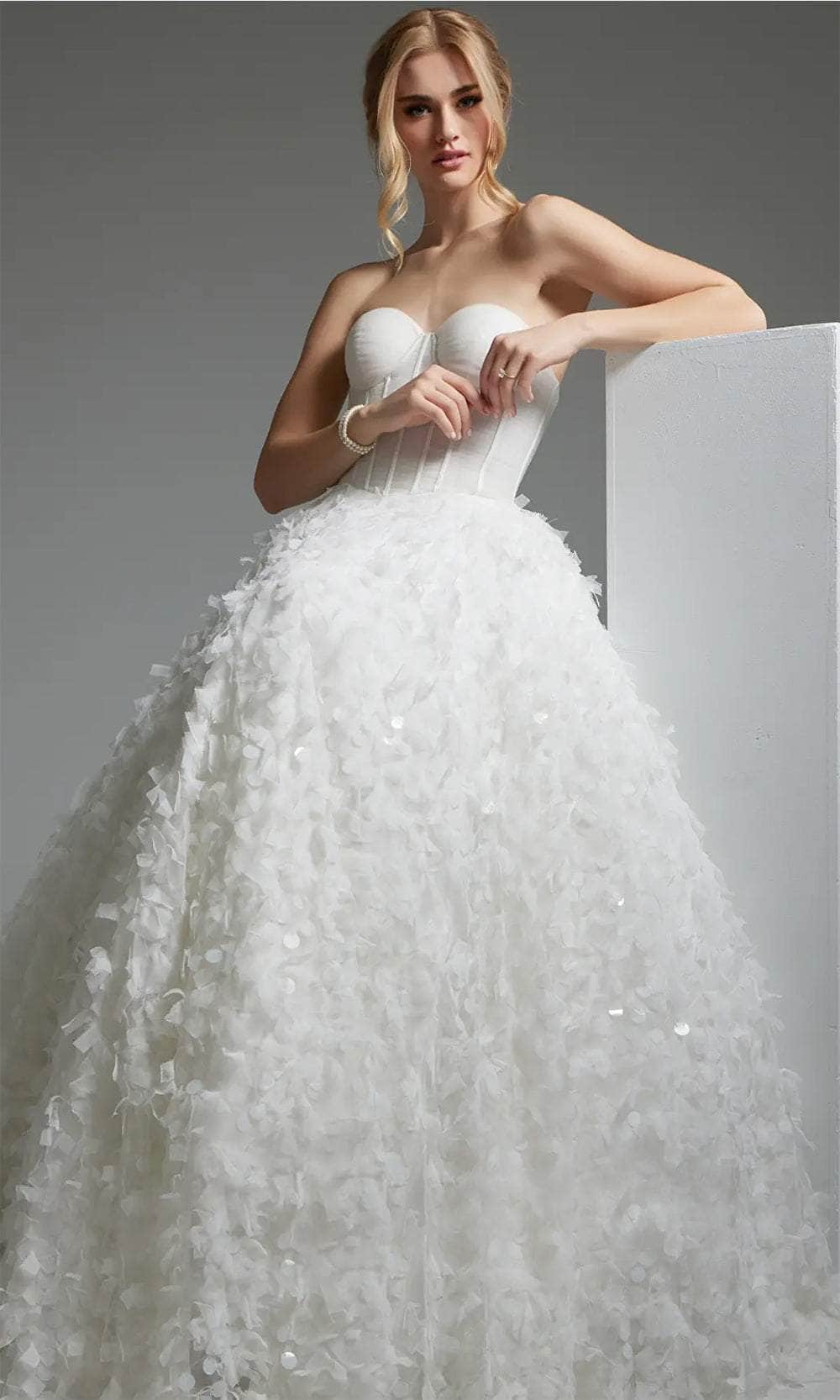 Jovani JB26295 - Paillette A-Line Bridal Gown - designer wedding dress at Silhouette Dresses