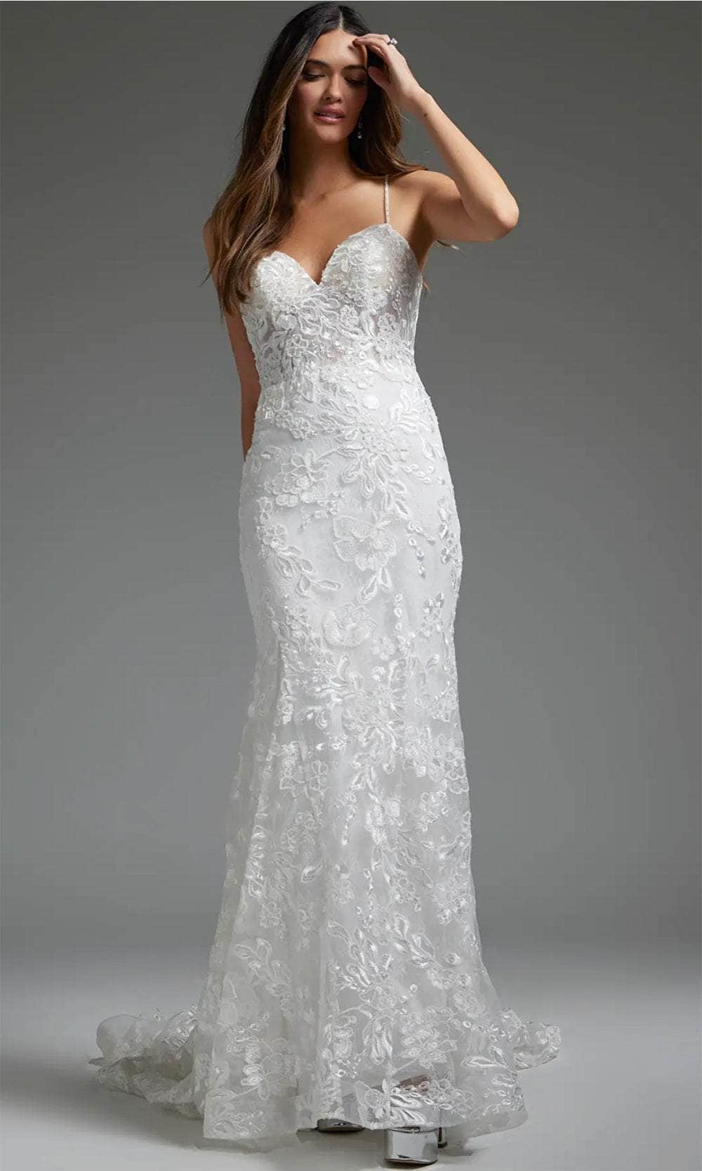 Jovani JB37538 - Floral Embroidered Bridal Gown - designer wedding dress at Silhouette Dresses