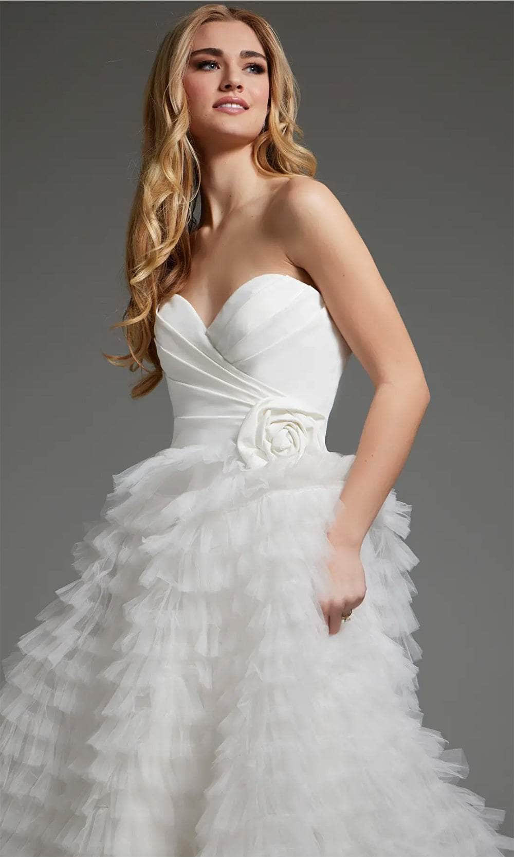 Jovani JB38958 - Ruffled A-Line Bridal Gown - view 5
