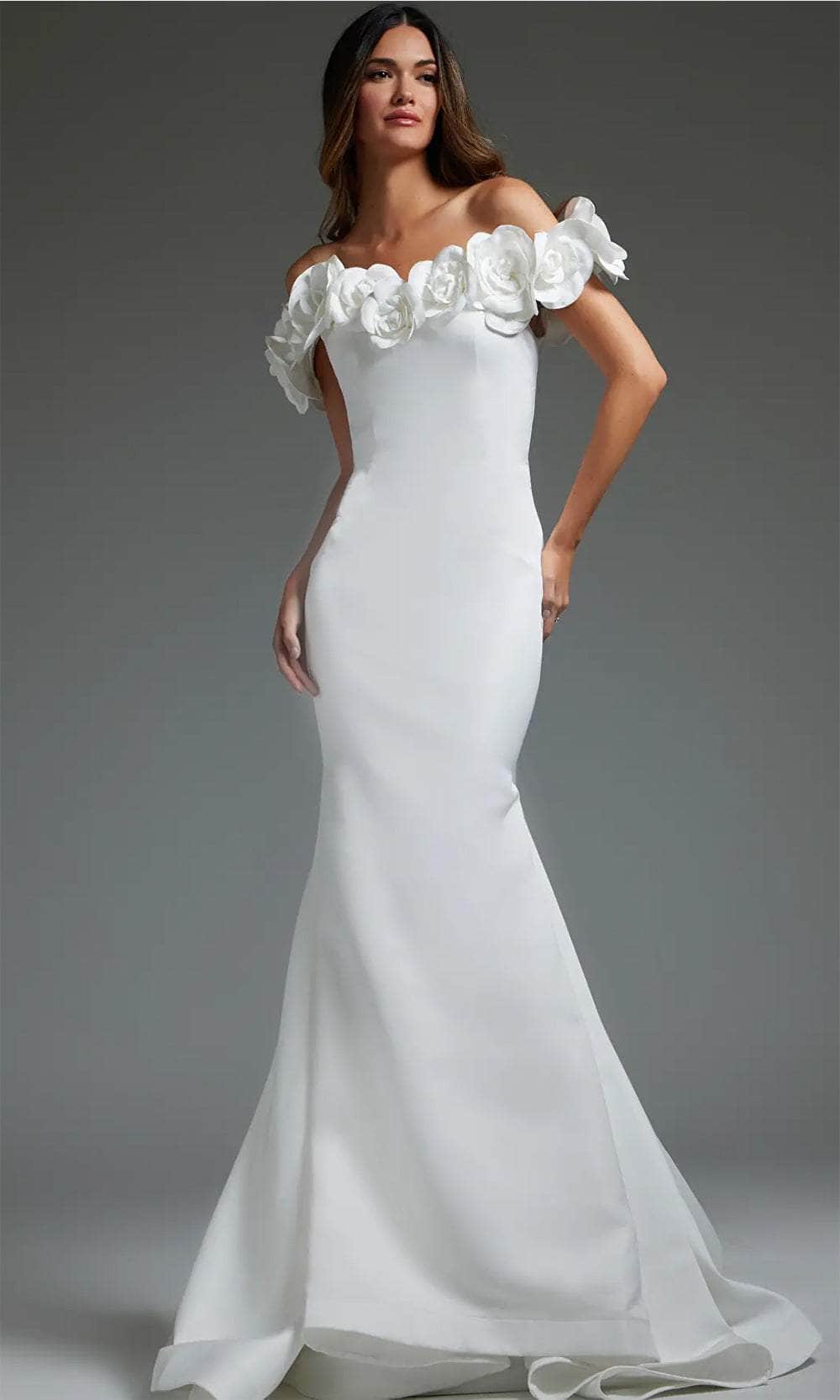 Jovani JB40594 - Rosette Mermaid Bridal Gown - designer wedding dress at Silhouette Dresses