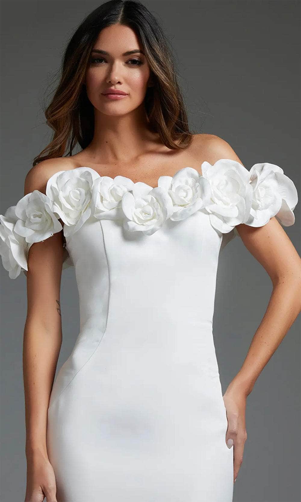 Jovani JB40594 - Rosette Mermaid Bridal Gown - detail view