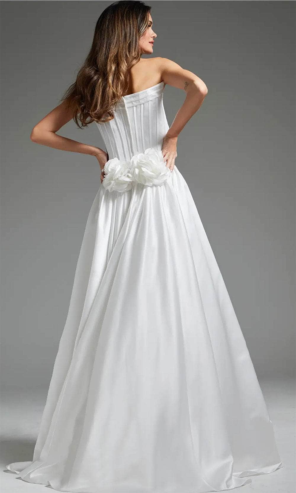 Jovani JB40784 - Corset Bodice Straight-Across Bridal Gown - detail view