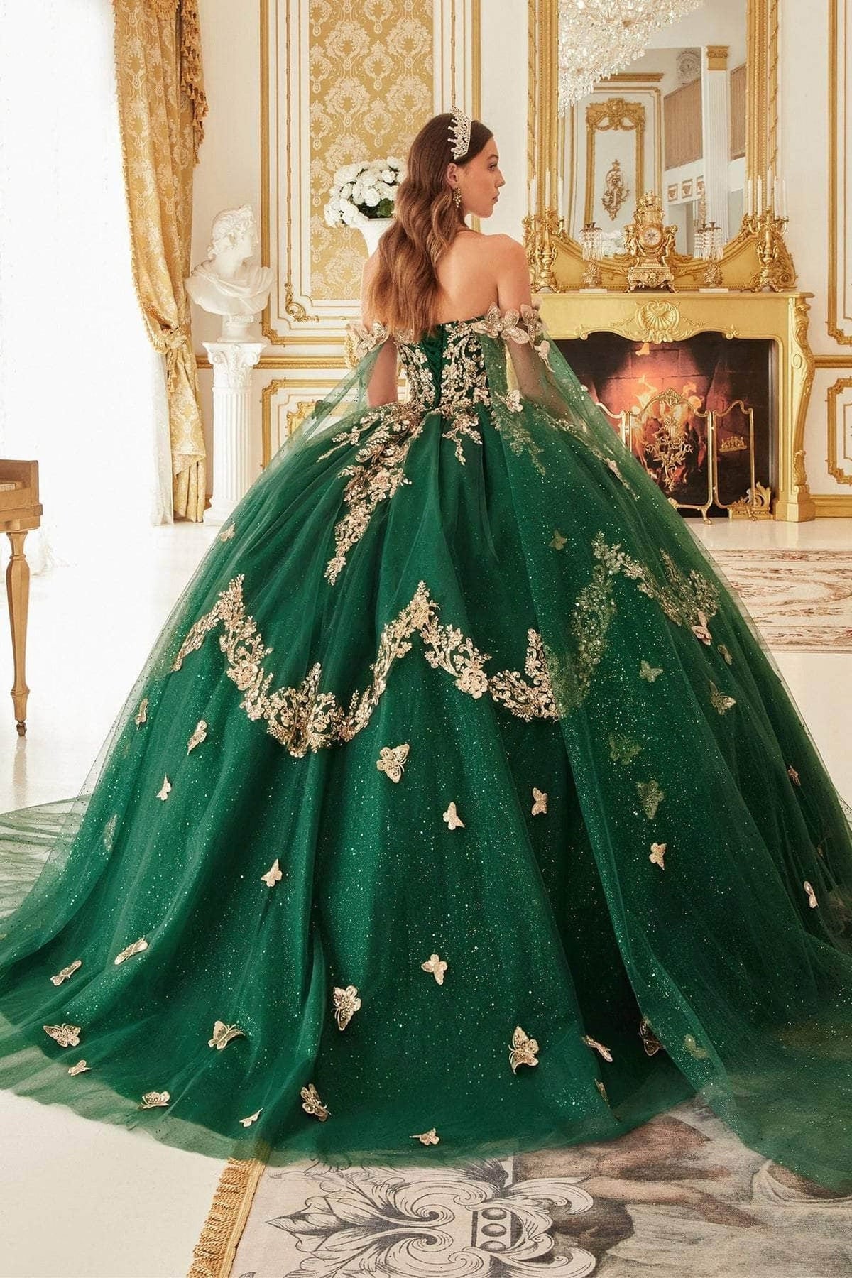 Ladivine 15721 - 3D Butterfly Ballgown