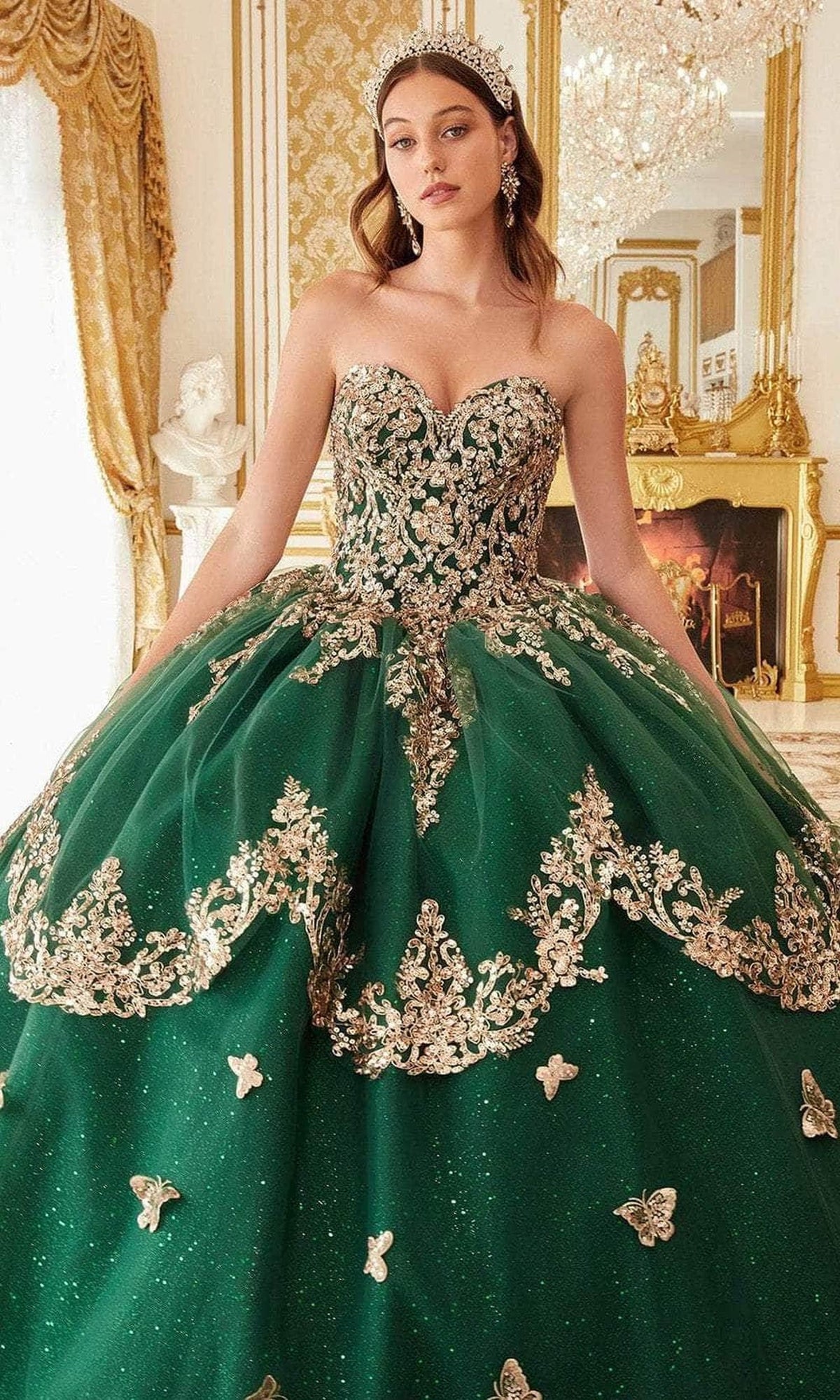 Ladivine 15721 - 3D Butterfly Ballgown