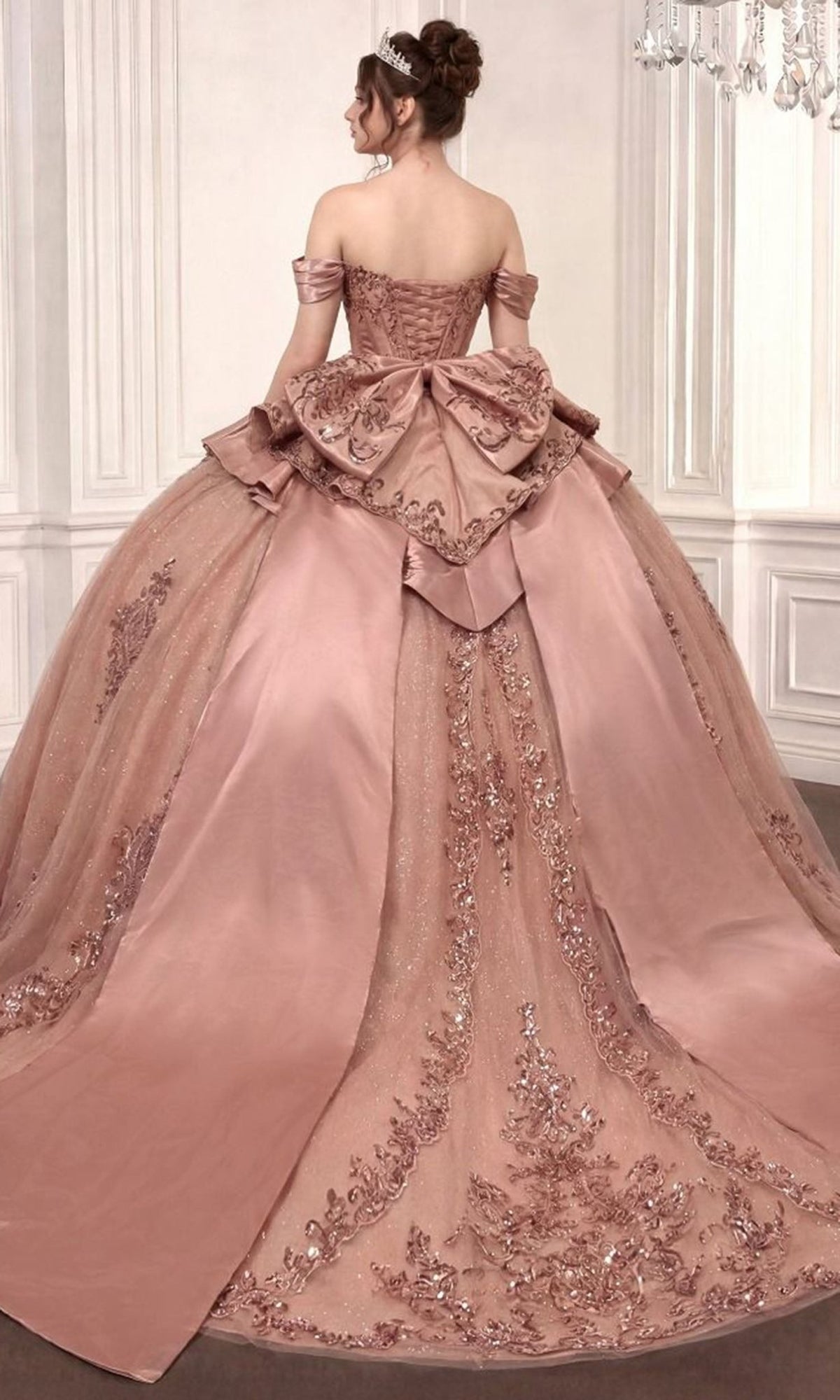 Ladivine 15745 Beaded Embellished Quinceanera Dress - Silhouette Dresses