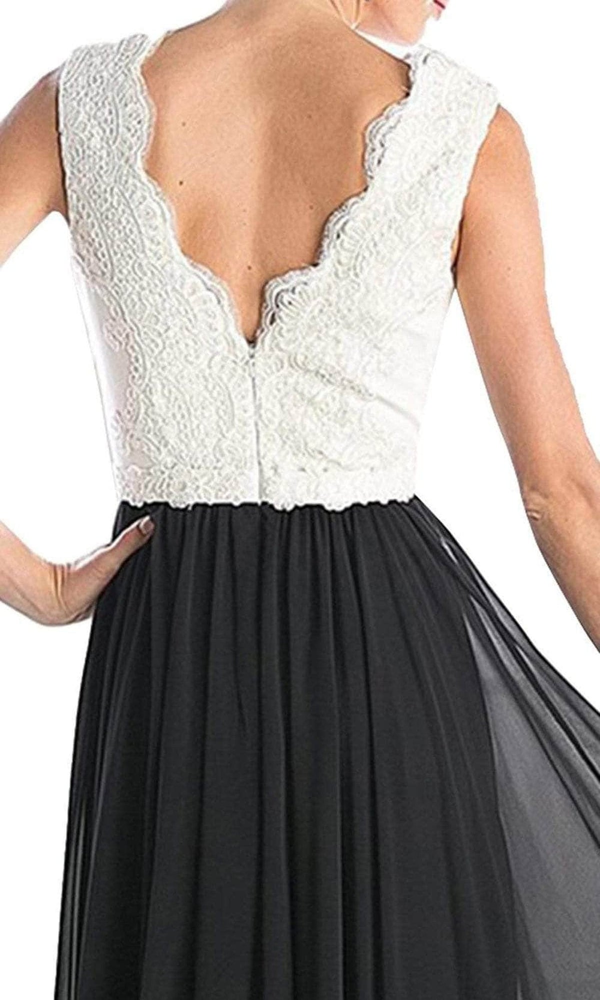 Ladivine 1965 - V Neck Lace Scalloped A-line Dress
