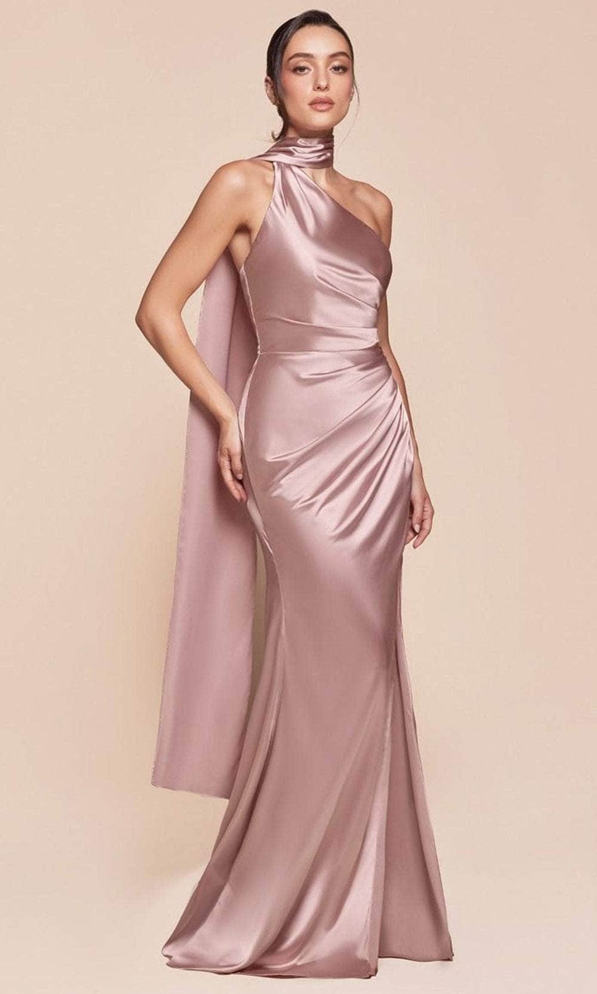 Ladivine 7454 - One Shoulder Fitted Long Gown