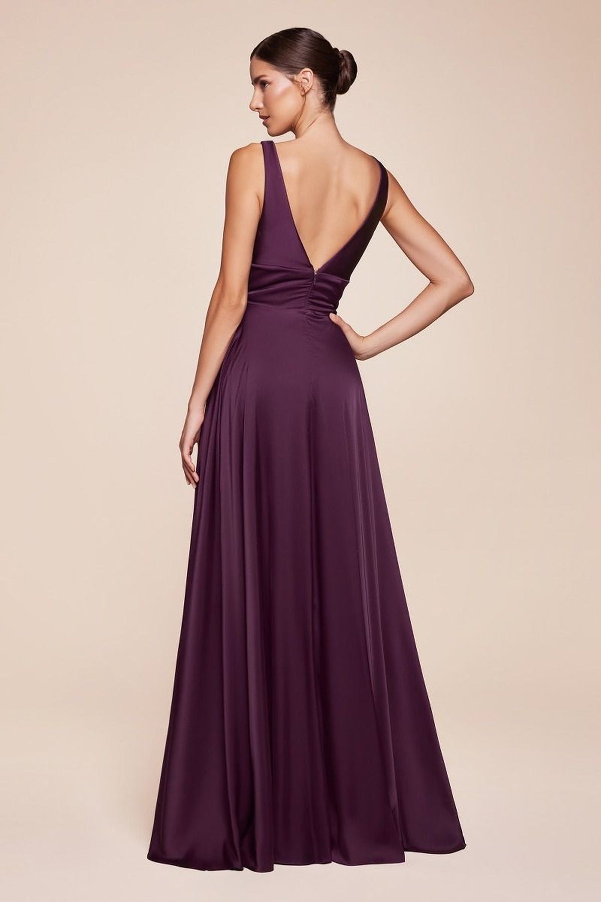 Ladivine 7469 Satin A-Line Dress