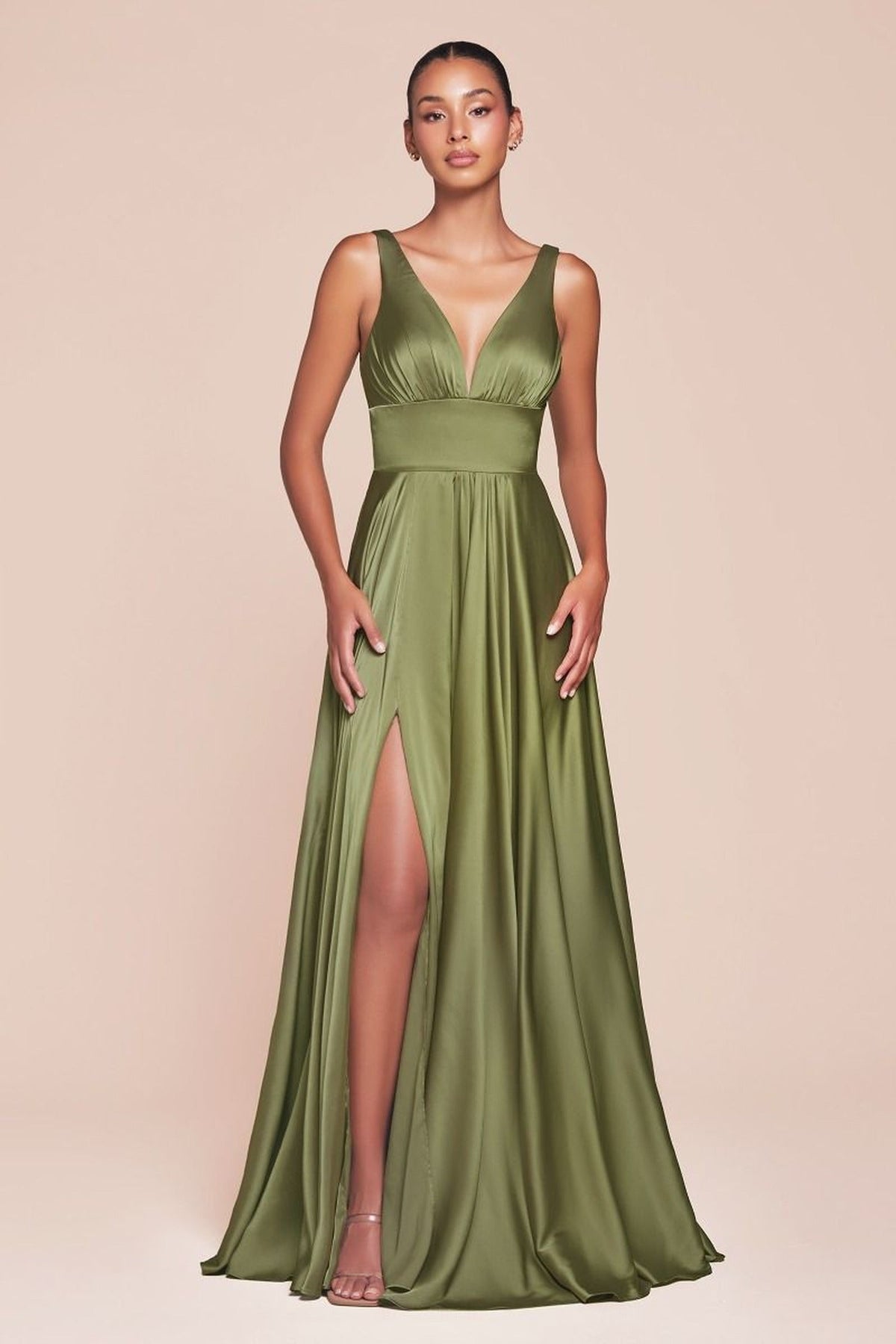 Ladivine 7469 Satin A-Line Dress