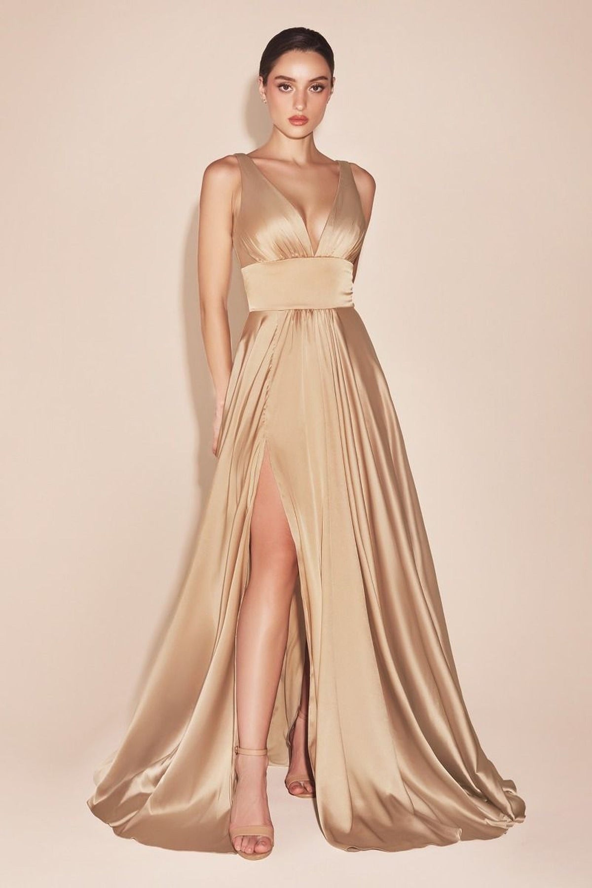 Ladivine 7469 Satin A-Line Dress