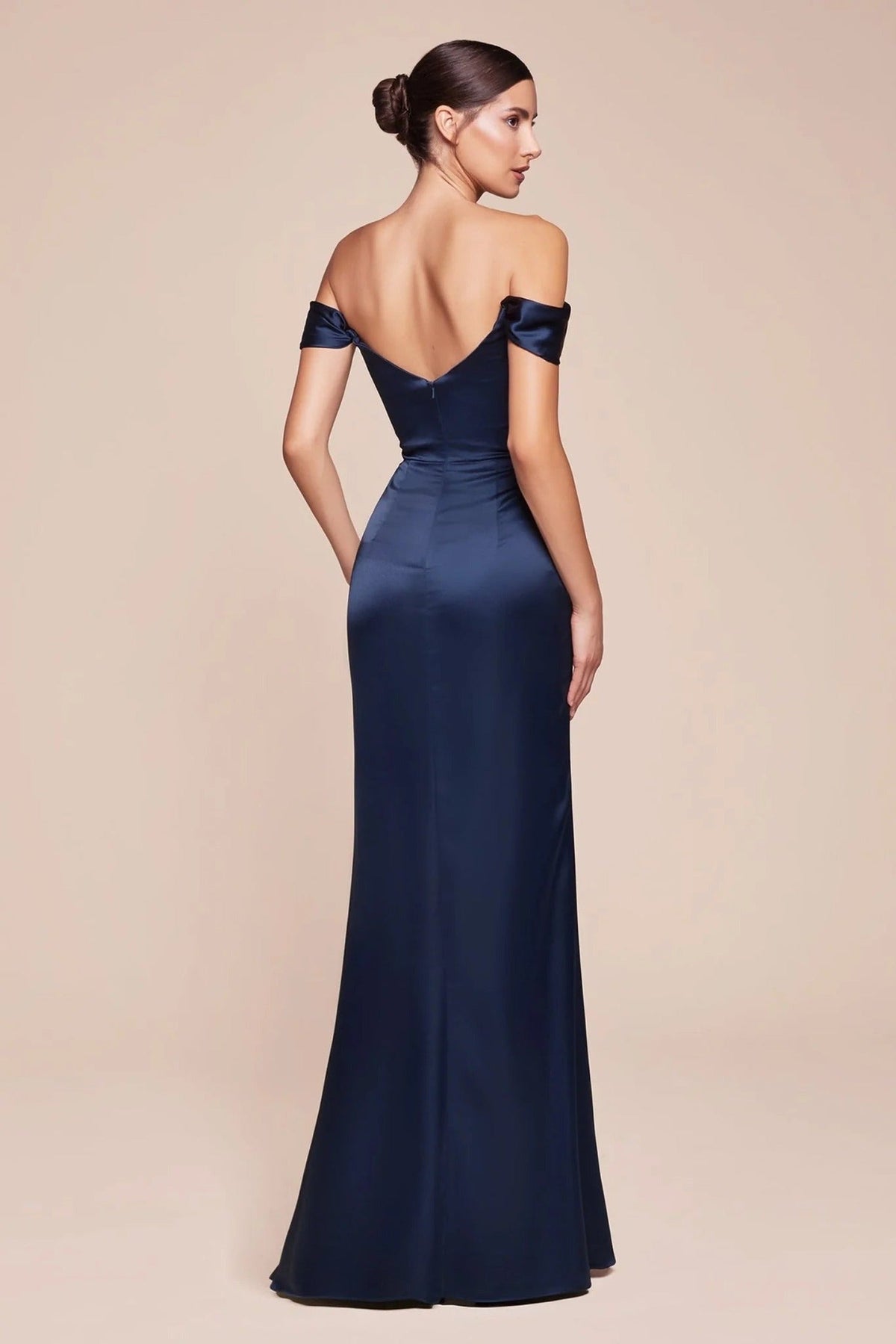 Ladivine 7492C - Off Shoulder Corset Evening Gown