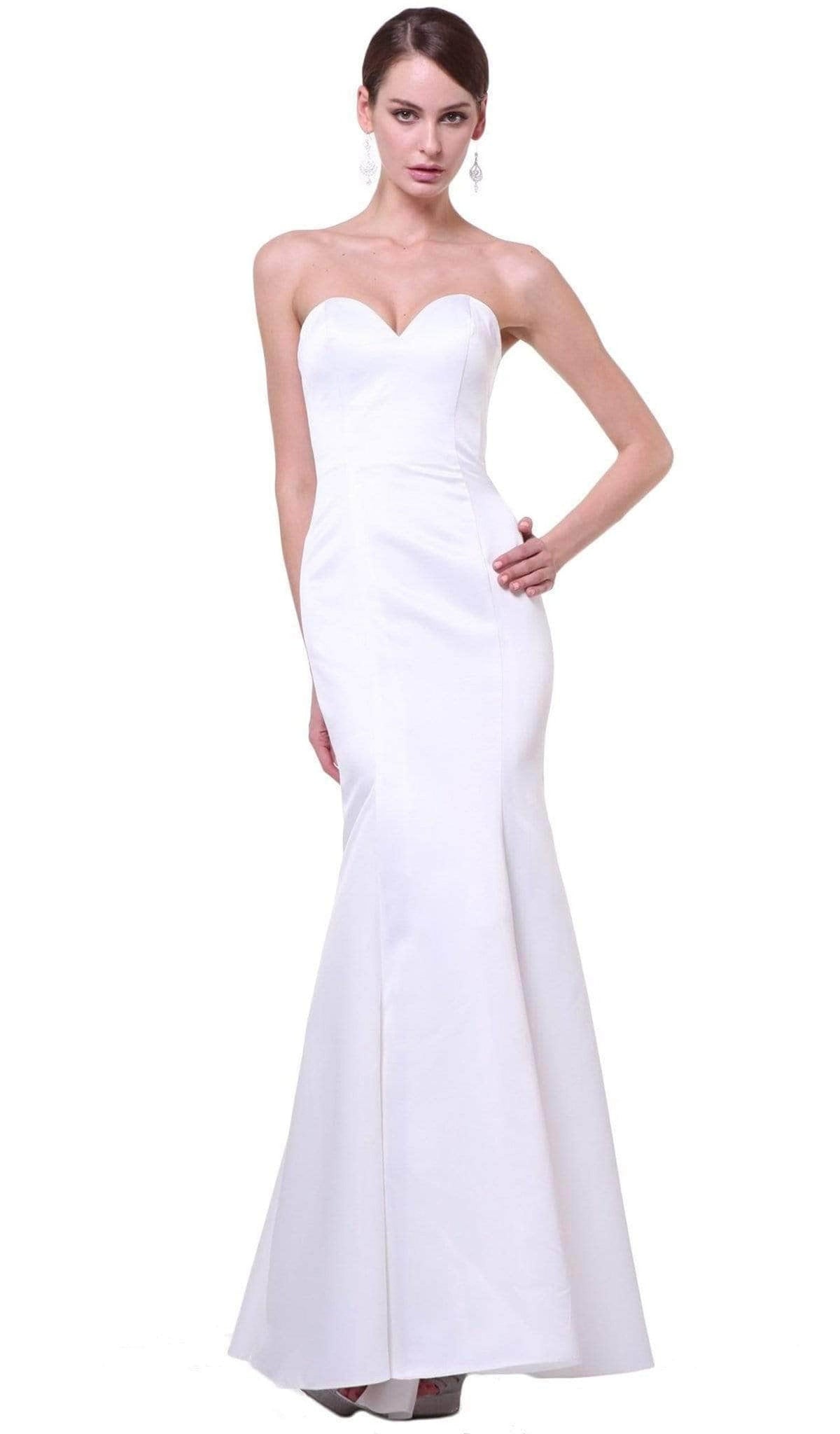 Cinderella Divine 8792 - Strapless Seamed Prom Gown