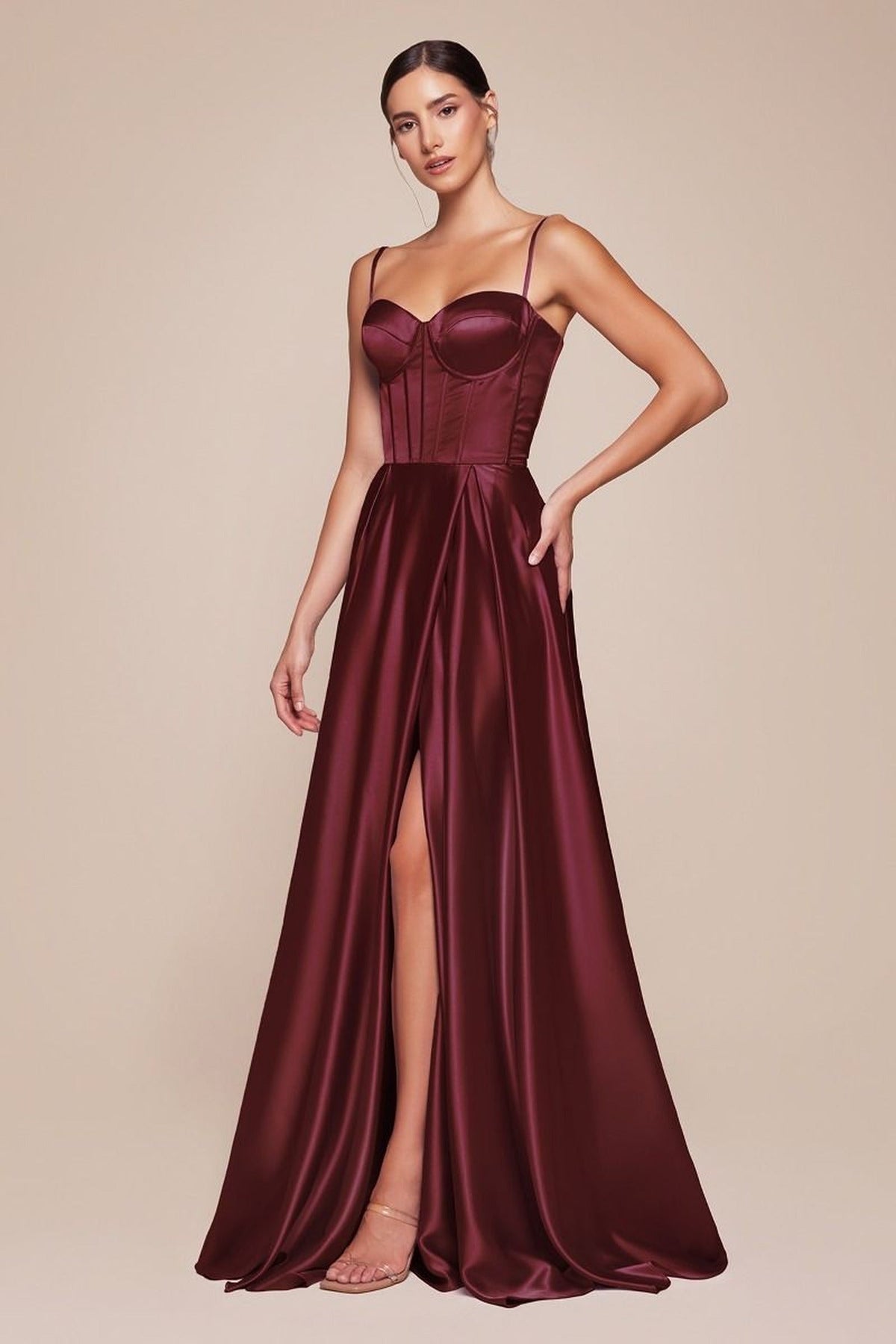 Ladivine CD337 - Sweetheart Corset Bustier Prom Gown