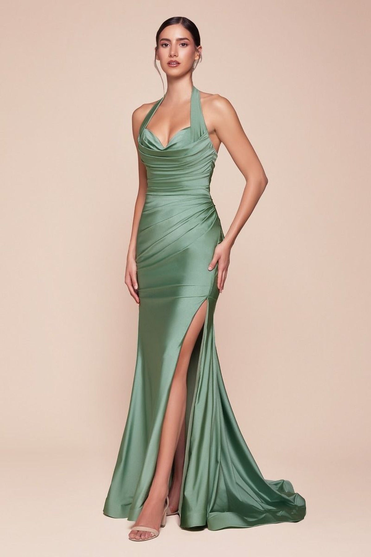 Ladivine CD796 Halter Sweetheart Dress